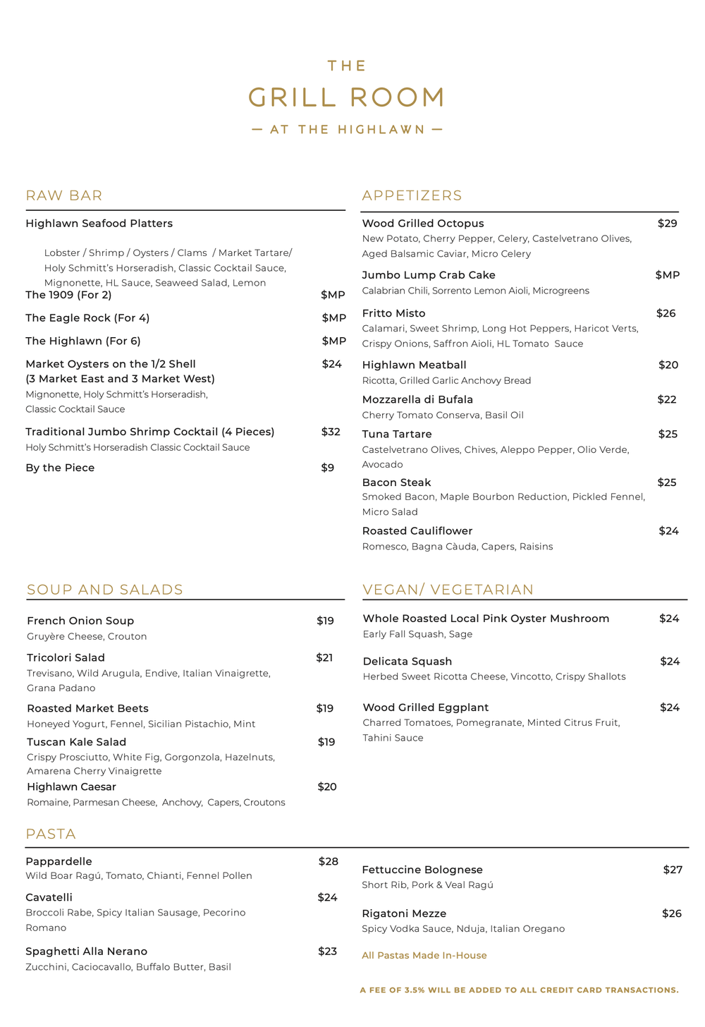 Menu 1 — The Highlawn Dining + Events