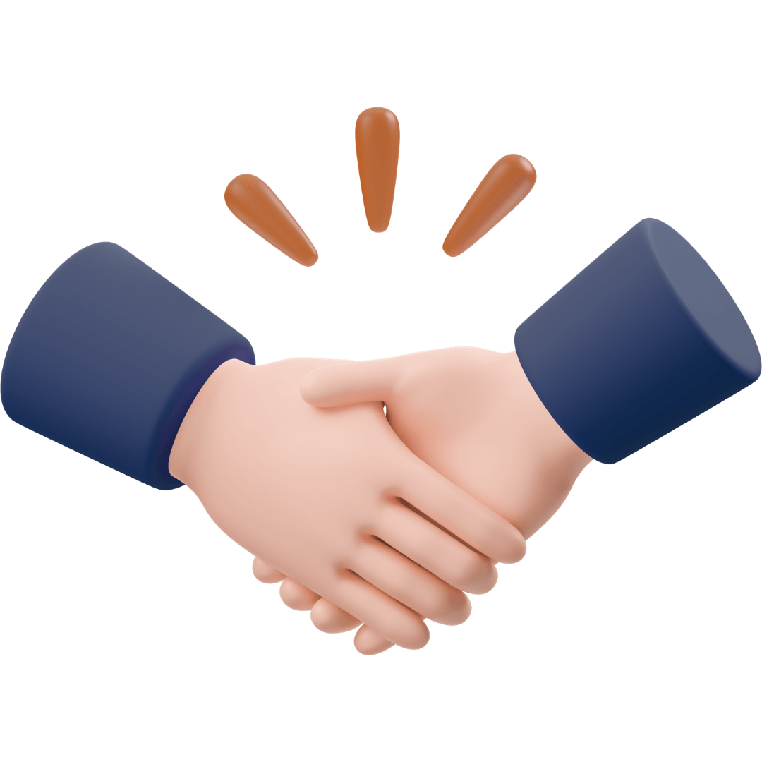 Referral hand shake icon