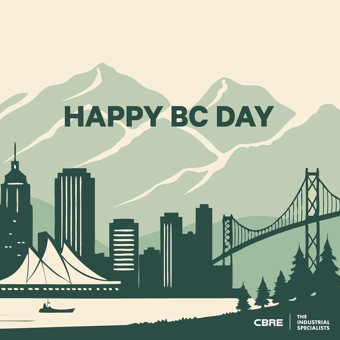 Happy BC Day from The Industrial Specialists! Here&rsquo;s to celebrating this beautiful province we&rsquo;re proud to call home🌲

#BCDay #TheIndustrialSpecialists #CBRE
