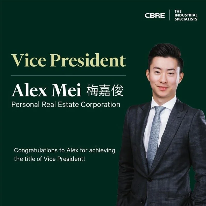Congratulations to Alex Mei for achieving the title of Vice President! 👏

As a valued member of the team alongside Joel Barnett, Steve Brooke, and Luc Soares, Alex&rsquo;s geographic focus spans across Metro Vancouver. He has represented investors a