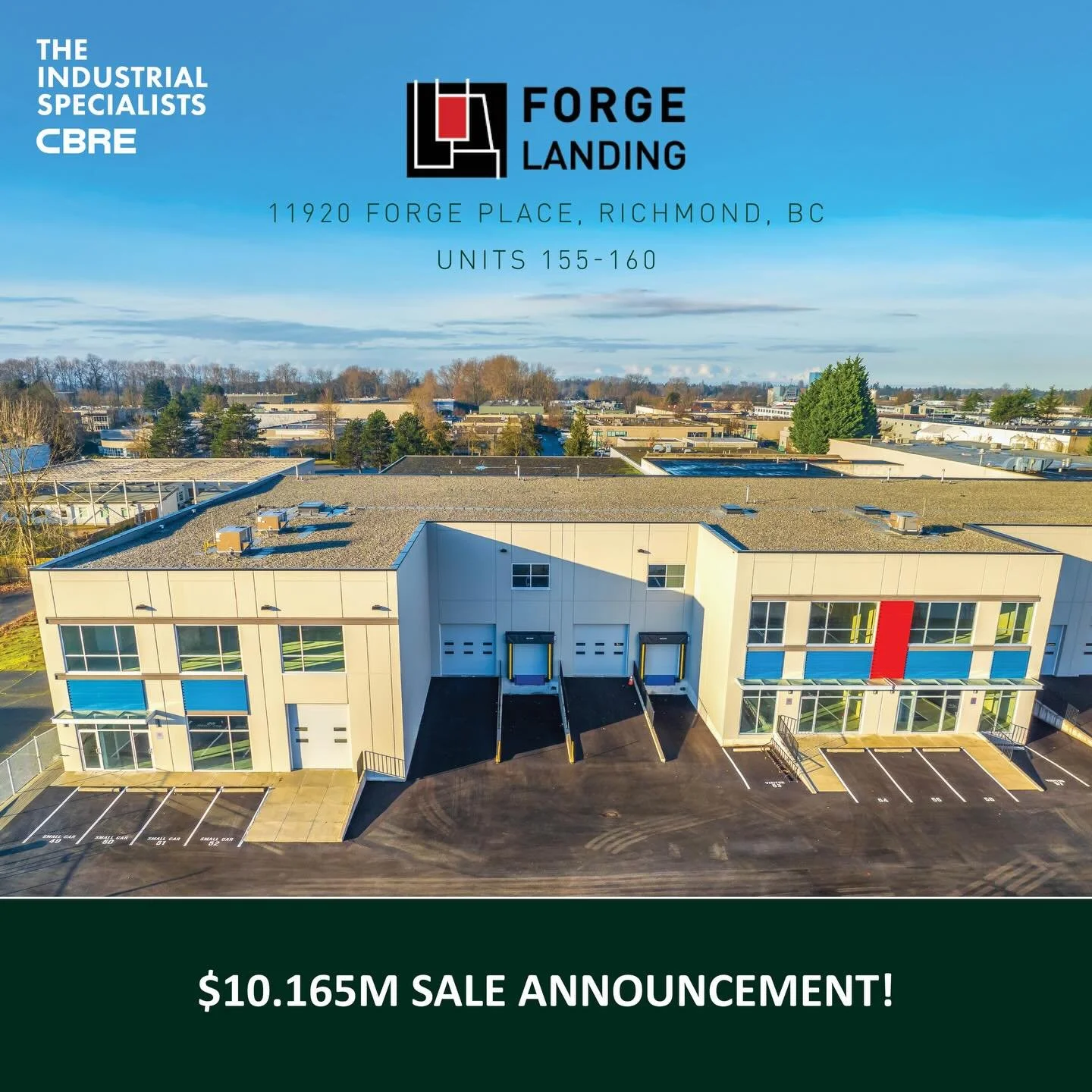 We are excited to announce the successful $𝟏𝟎.𝟏𝟔𝟓𝐌 𝐒𝐭𝐫𝐚𝐭𝐚 𝐖𝐚𝐫𝐞𝐡𝐨𝐮𝐬𝐞 𝐬𝐚𝐥𝐞 𝐚𝐭 𝐅𝐨𝐫𝐠𝐞 𝐋𝐚𝐧𝐝𝐢𝐧𝐠 𝐭𝐨𝐭𝐚𝐥𝐢𝐧𝐠 𝟏𝟗,𝟓𝟒𝟖 𝐒𝐅!

Located in the heart of Riverside Industrial Park, this property benefits from prime 