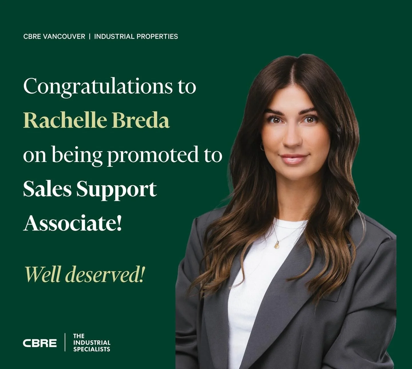 Promoted! Huge congrats to Rachelle Breda - officially a Sales Support Associate, unofficially our go-to problem solver, diplomatic mediator, therapist, and brutally honest (but always right) fashion advisor. Absolute team MVP. We are lucky to have y