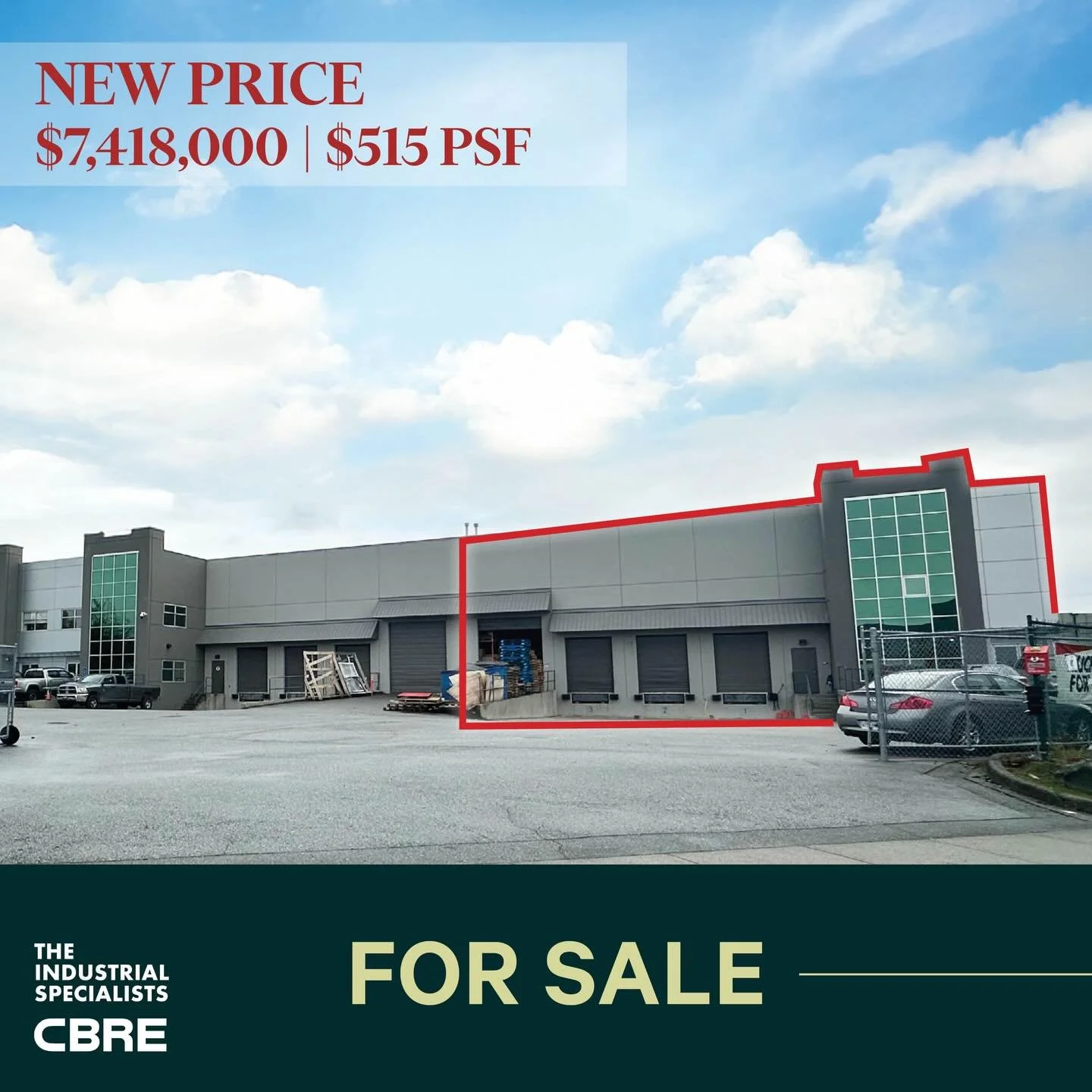 𝐏𝐫𝐢𝐜𝐞 𝐑𝐞𝐝𝐮𝐜𝐭𝐢𝐨𝐧 | 𝐔𝐧𝐢𝐭 𝟏𝟑𝟓 &ndash; 𝟏𝟏𝟒𝟎𝟎 𝐓𝐰𝐢𝐠𝐠 𝐏𝐥𝐚𝐜𝐞, 𝐑𝐢𝐜𝐡𝐦𝐨𝐧𝐝
𝐍𝐨𝐰 𝐩𝐫𝐢𝐜𝐞𝐝 𝐚𝐭 $𝟓𝟏𝟓 𝐏𝐒𝐅 ($𝟕,𝟒𝟏𝟖,𝟎𝟎𝟎).
 
This 14,403 SF fully improved industrial unit features three dock‑loading doors,