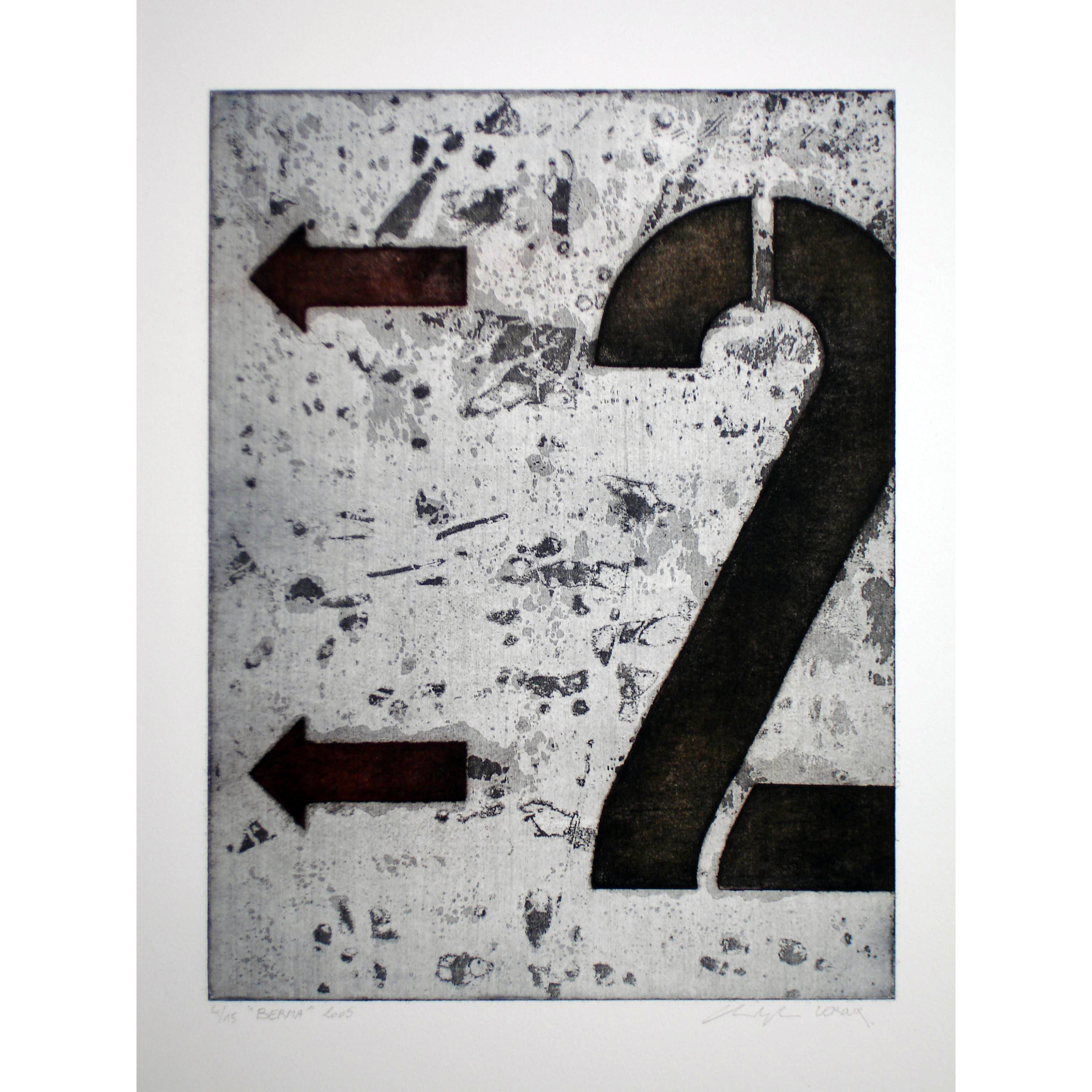 BERMA 4/15 2005 50x65 cm gravure sur zinc