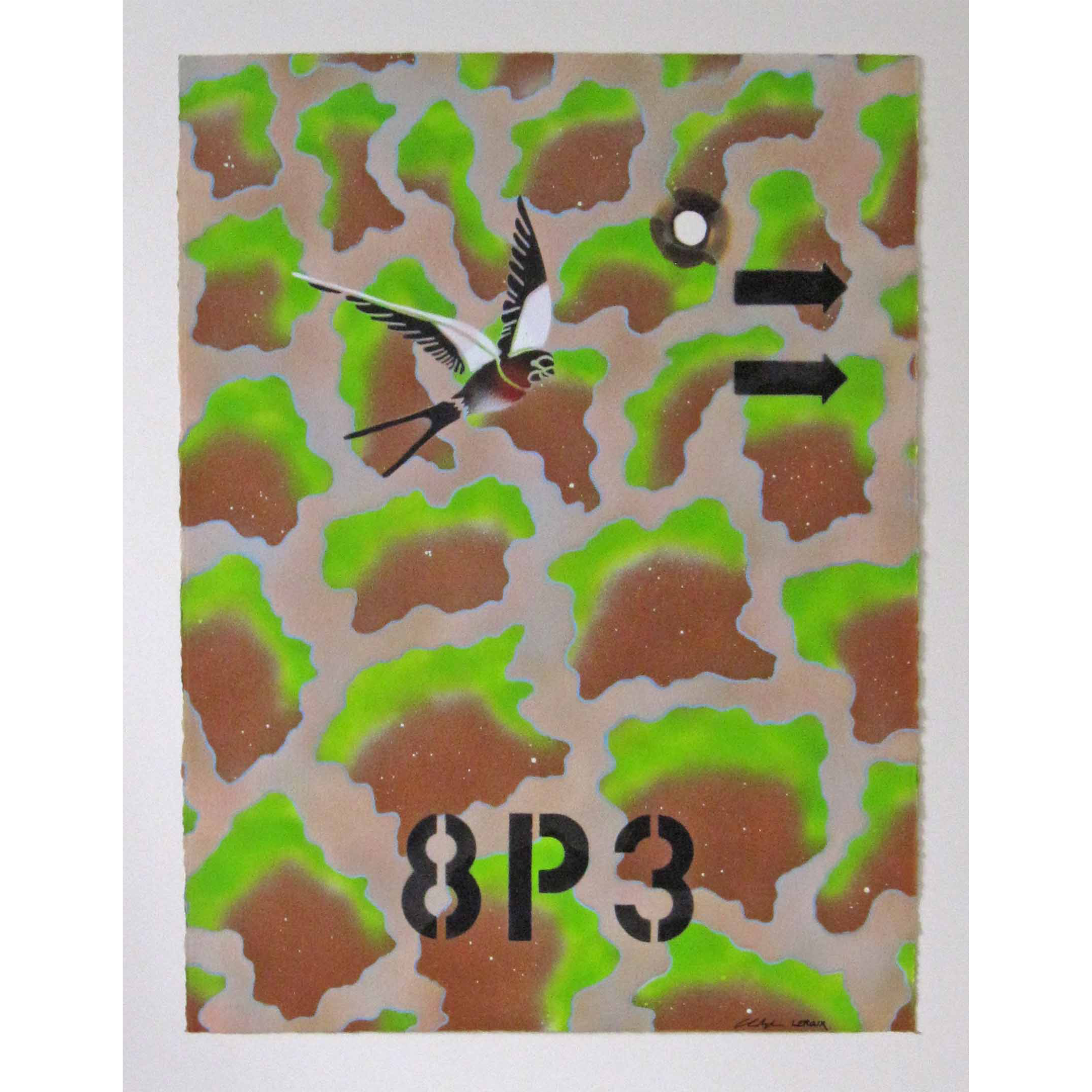 PRINTEMPS 8P3 2018 H766 x L577 mm technique mixte sur papier Arches