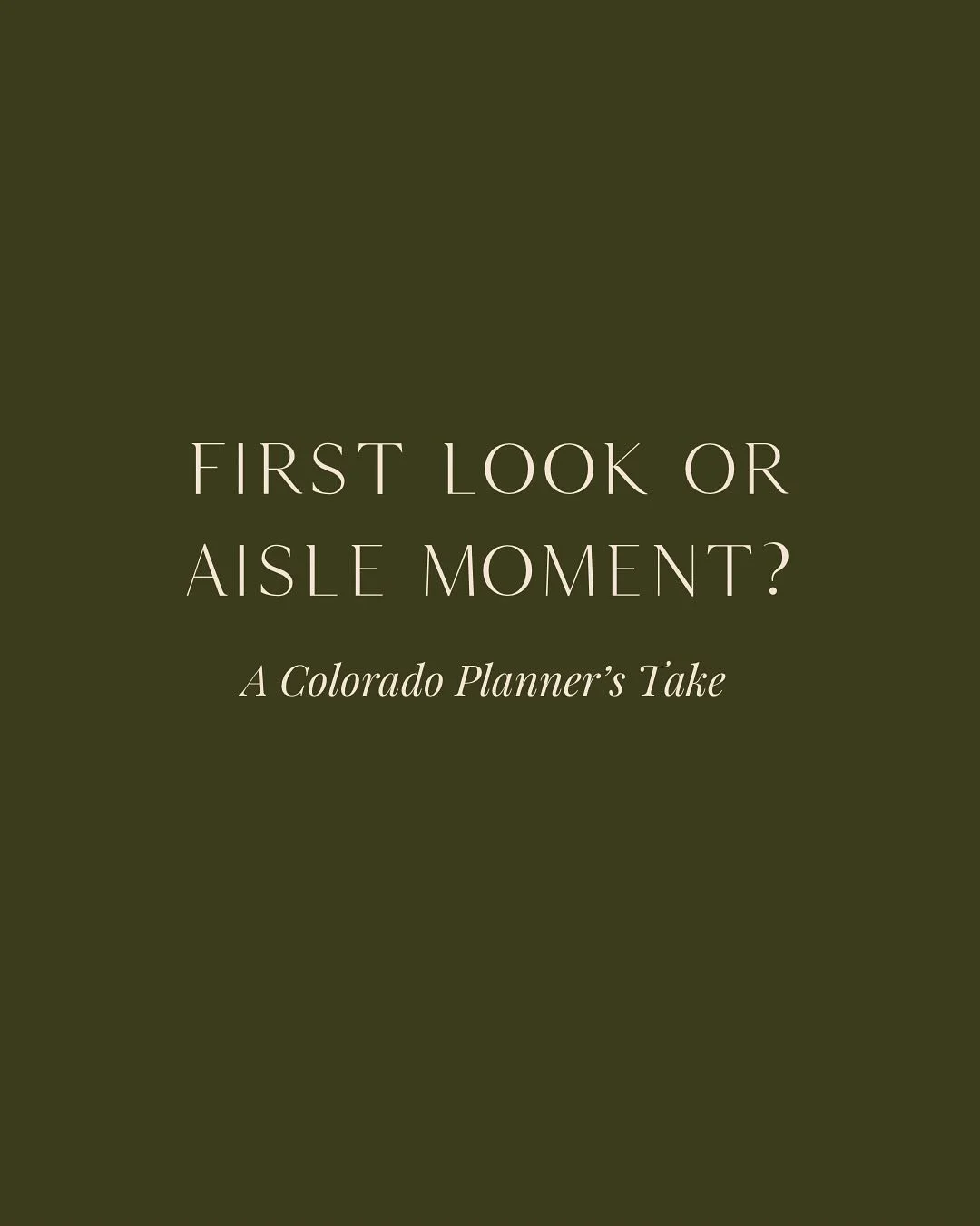 💍 First Look or Aisle Moment?

It&rsquo;s one of the biggest timeline decisions you&rsquo;ll make for your wedding day &mdash; and the truth is, there&rsquo;s no &ldquo;right&rdquo; answer. A first look gives you a private moment to connect, ease pr