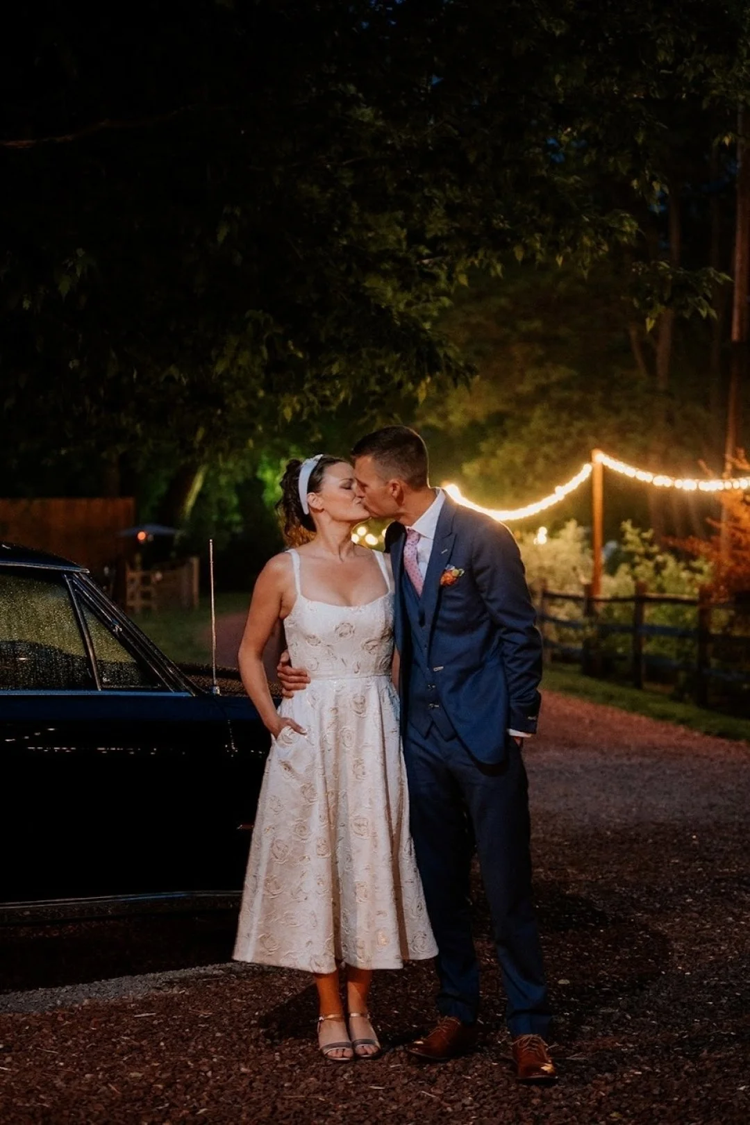 Sealed with a kiss under the stars &mdash; the perfect end to a perfect day.

Planning &amp; Design @heirloomeventsdesign
Venue @lyonsfarmette
Photographer @caitlinsteubenphoto
Florals @plumeandfurrow
DJ @dj_drake1
Catering &amp; Bartending @mountain