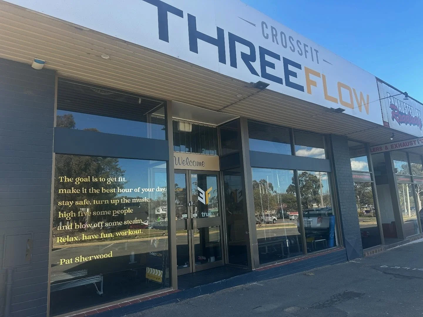 Part 2 of some inspirational new signs going up, this one outside. Pat Sherwood is the OG of CrossFit and we have always loved the simplicity to these words of his 💙💛 
#crossfit #besthourofyourday #crossfitbelconnen #crossfitcanberra #canberrabusin