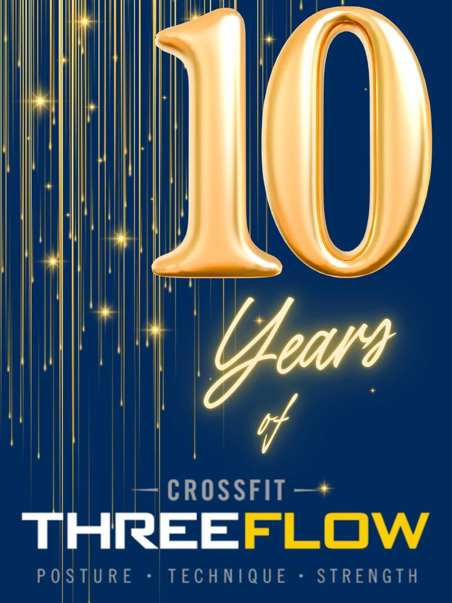 10 Years of CrossFit Three Flow 💙💛

Thank you to everyone that has crossed our path, it has been a ride that&rsquo;s for sure. Learning, evolving and becoming what it is today. 
A huge thank you to our family, friends and community for your love an