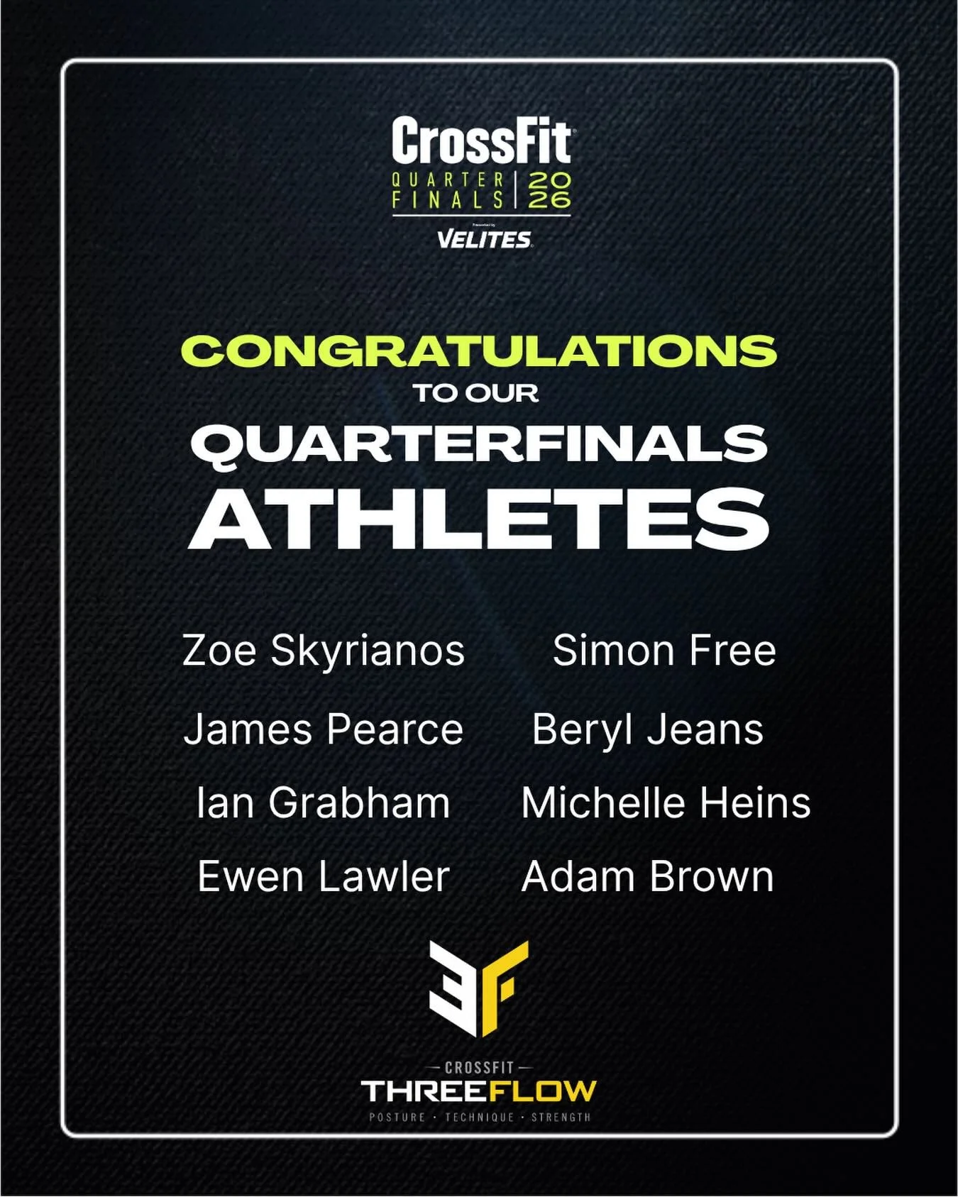 Congratulations to these legends for their hard work in the @crossfitgames open that saw qualification to the Quarter Finals. What a great achievement! 👏🏼 
.
An amazing turn out from our membership with a lot of &lsquo;firsts&rsquo; being completed