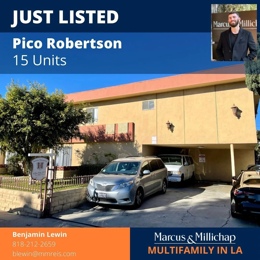 Just Listed | Pico Robertson | Significant Rental Upside

-

15 Units
Mix of One, Two, and Three Bedroom Units
Earthquake Retrofit Work Has Been Completed

-

Ben Lewin @thebenlewin

#listedbybenlewin #justlisted #listings #larealestate #valueadd #lo