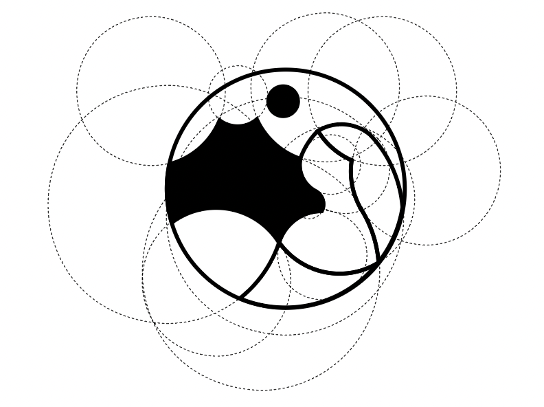 Identifying shape with golden circle