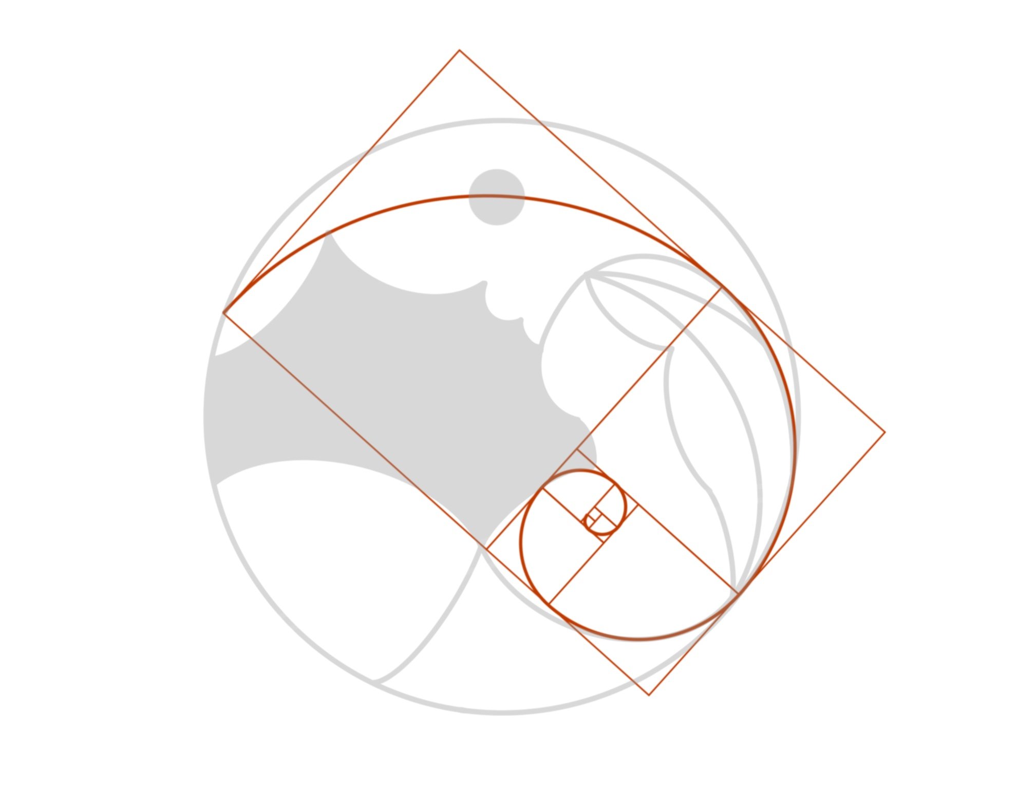 First sketch with golden ratio
