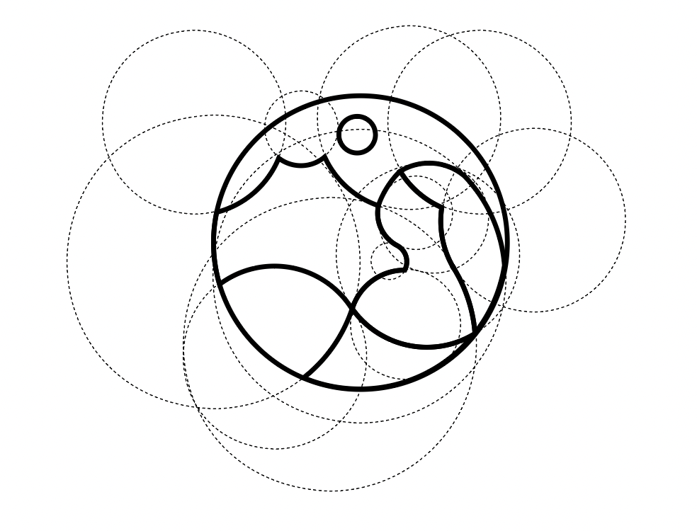 Identifying shape with golden circle