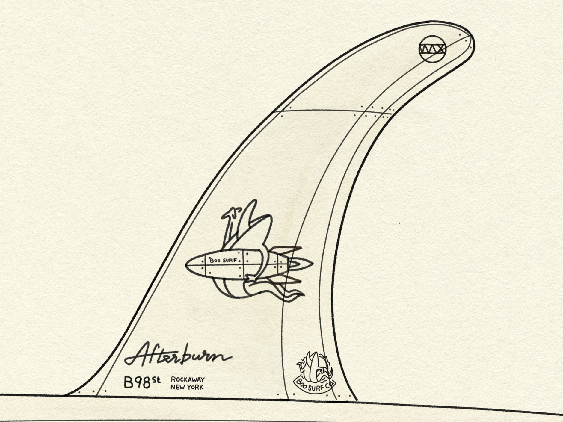 Boo Surf Co. "Afterburn" Single Fin