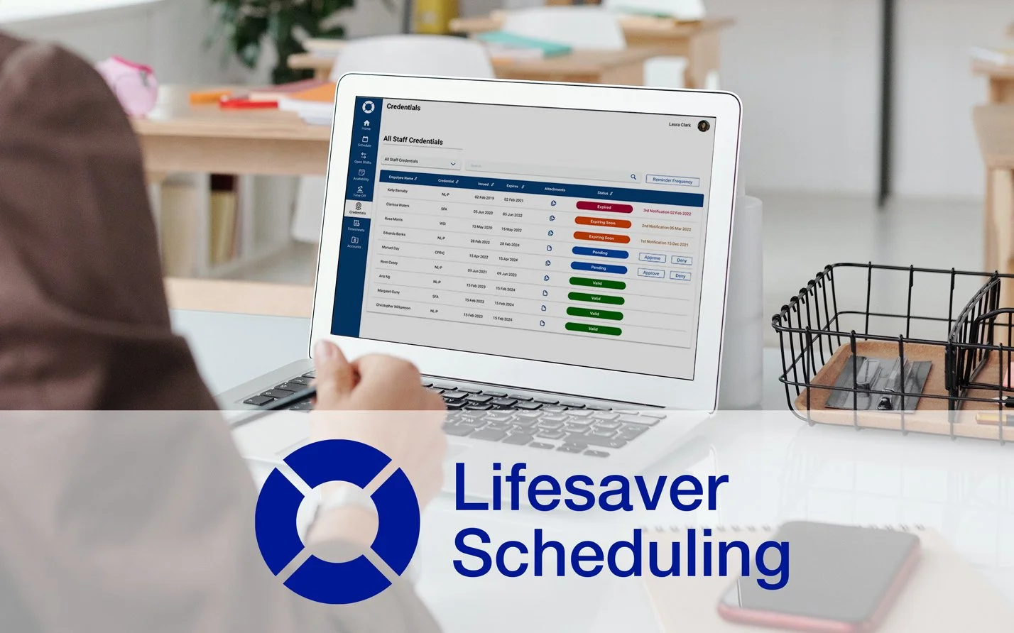 Lifesaver Scheduling web app — Aaron Lewis Design