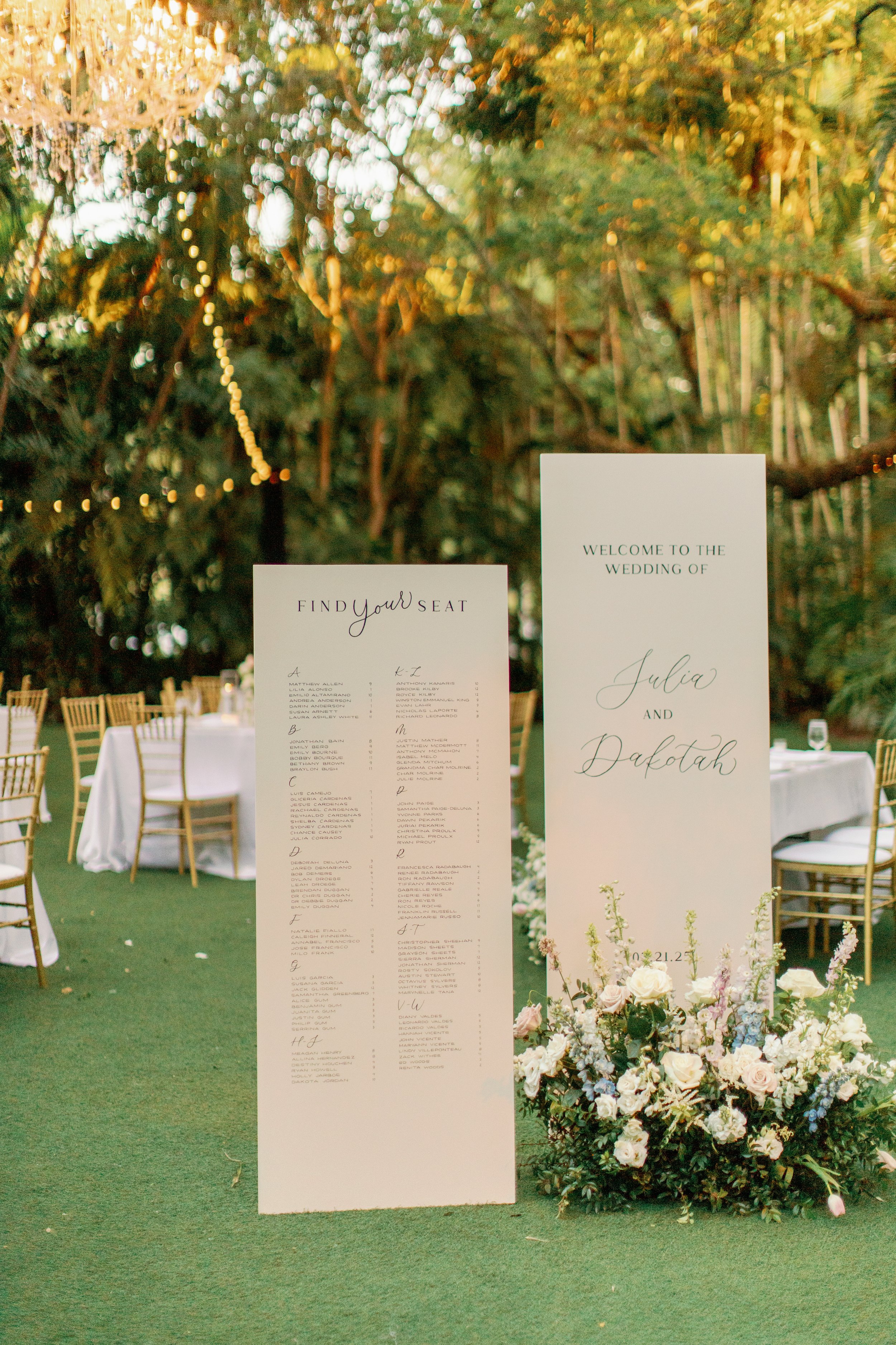 2-Piece Seating Chart Display-Inquire For More Details and Pricing!