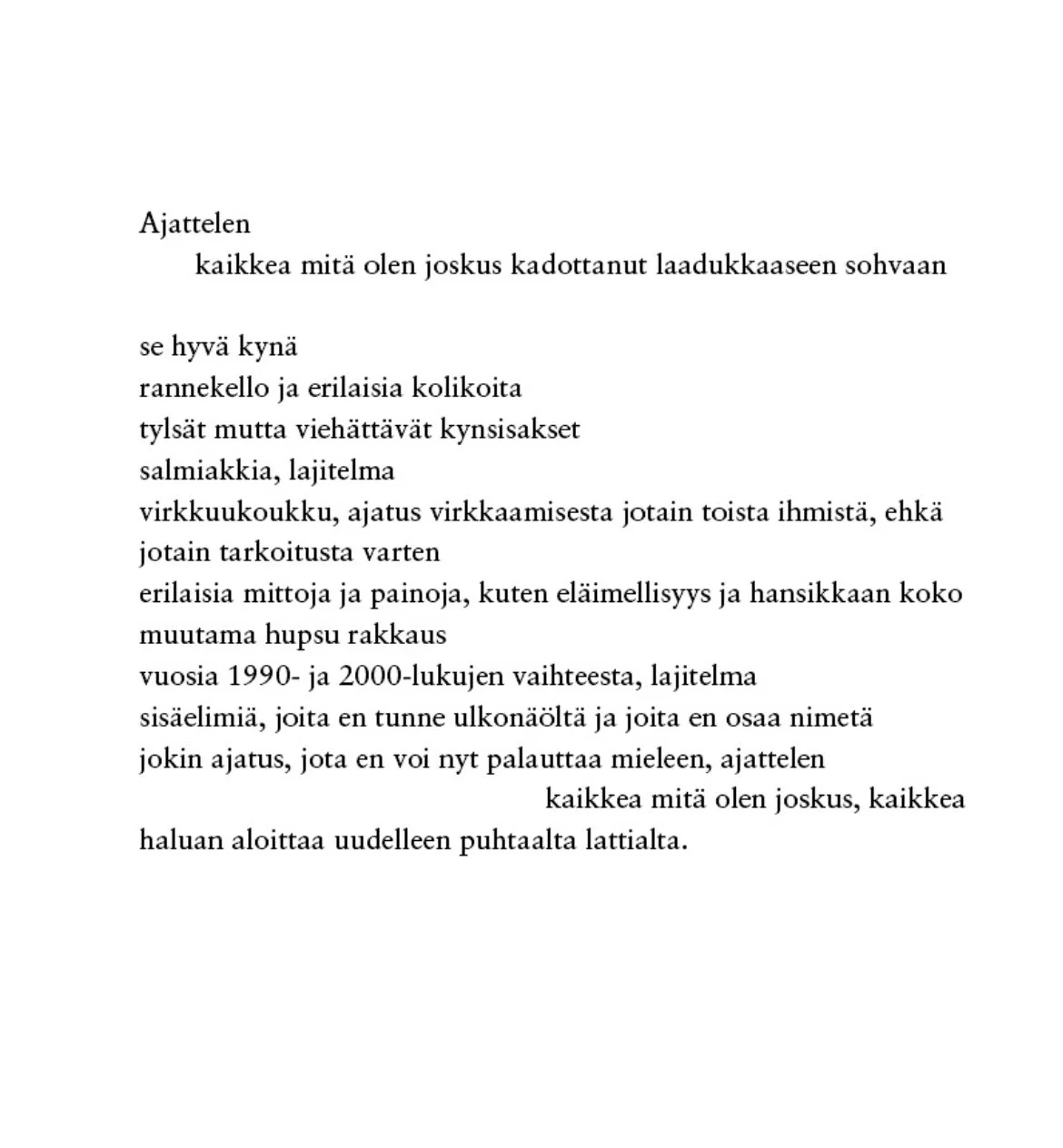 Sohvaruno. Tämä kaikki on liikaa (Tammi 2024)