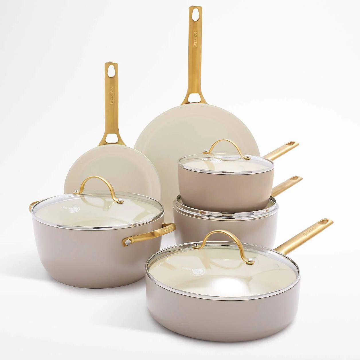 Crate & Barrel | Green Pan Cookware Set | $400