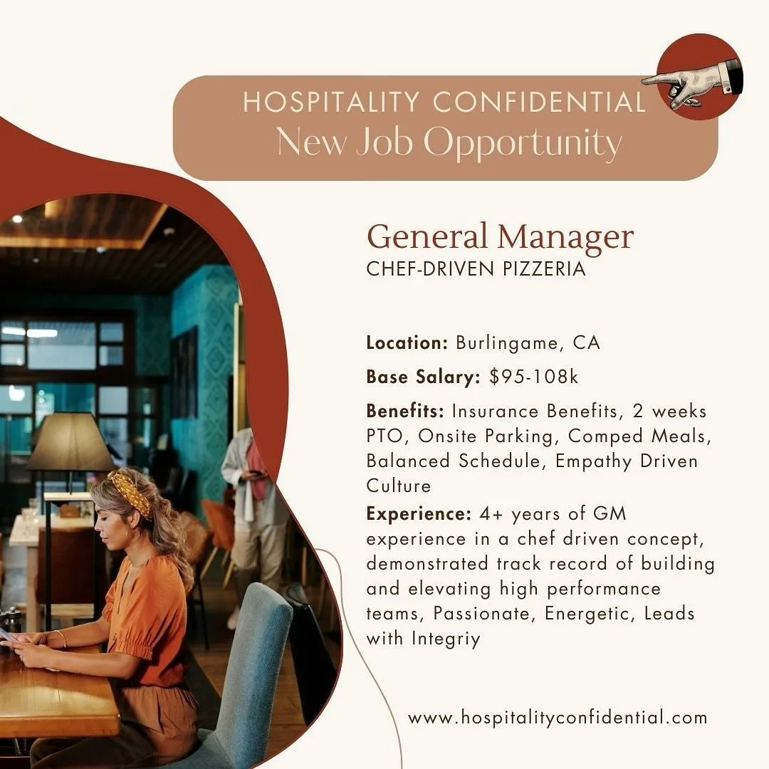 🍕 Are you the secret ingredient every great restaurant needs? We&rsquo;re on the hunt for a General Manager in Burlingame, CA to join a James Beard award-winning group serving up unforgettable pizzas and pastas in a warm and welcoming setting. Your 