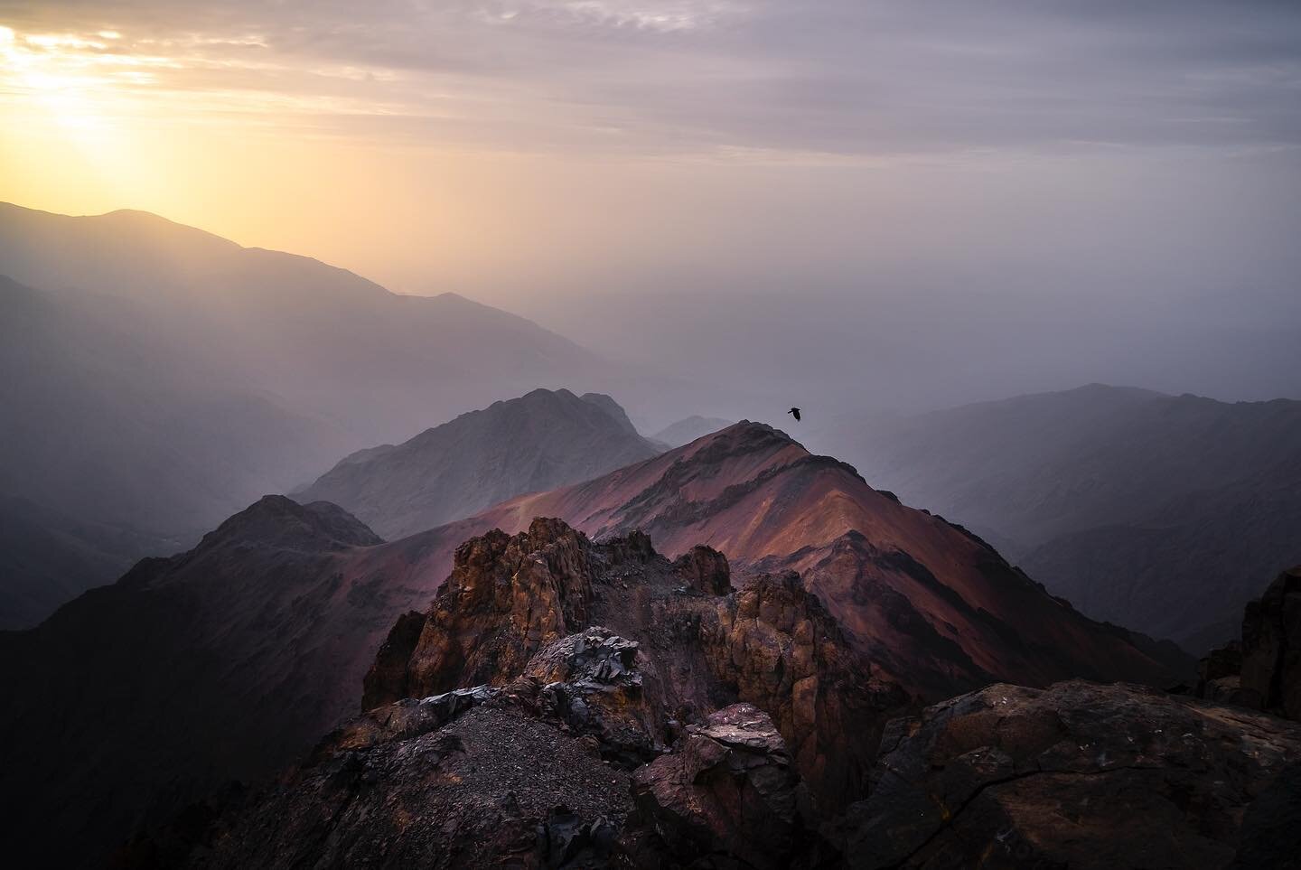 &ldquo;Rugged Atlas&rdquo; 

A feeling relief, gratitude and accomplishment washed over me as I reached the Precipice of Mt Toubkal (4167m), the rugged beauty and Grandeur would have taken my breath away but the altitude seemed to have taken care of 