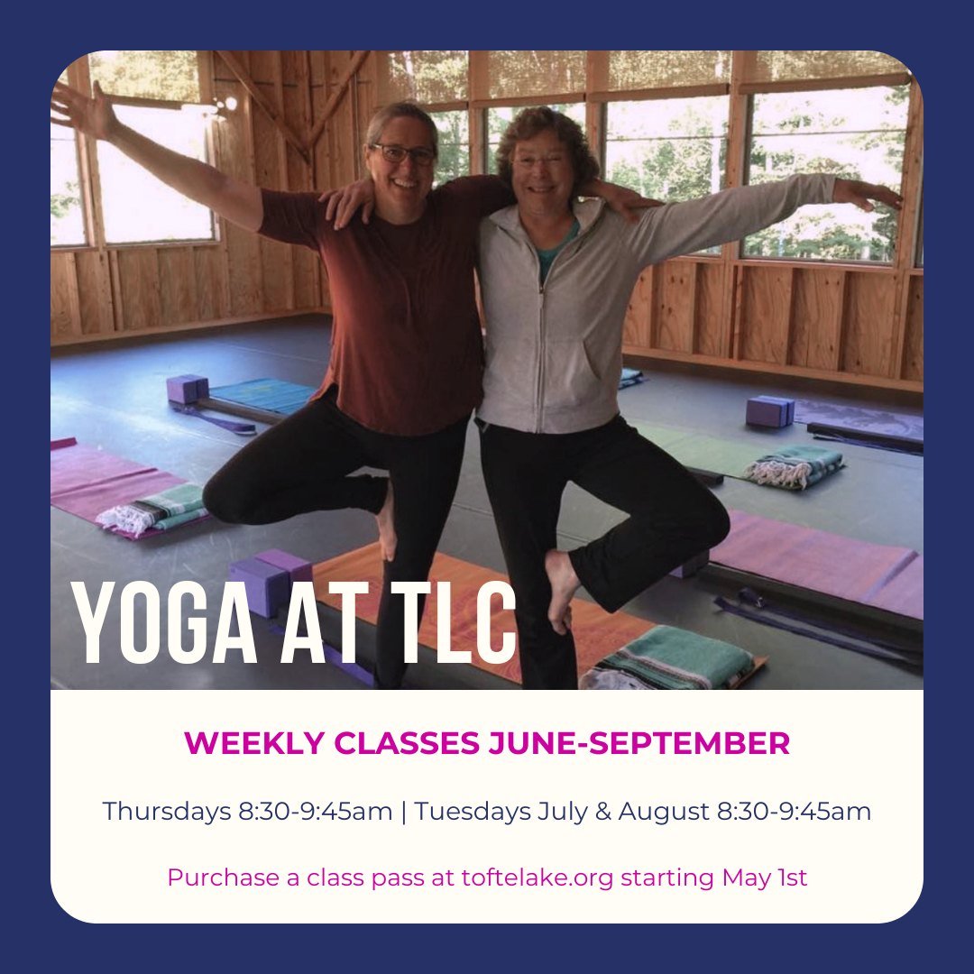 Planning on being in the Ely, MN area for the summer?! Join us out at the lake for weekly yoga classes June through September! 🧘🏻&zwj;♀️🌲

Purchase a class pass at toftelake.org starting May 1st ✨