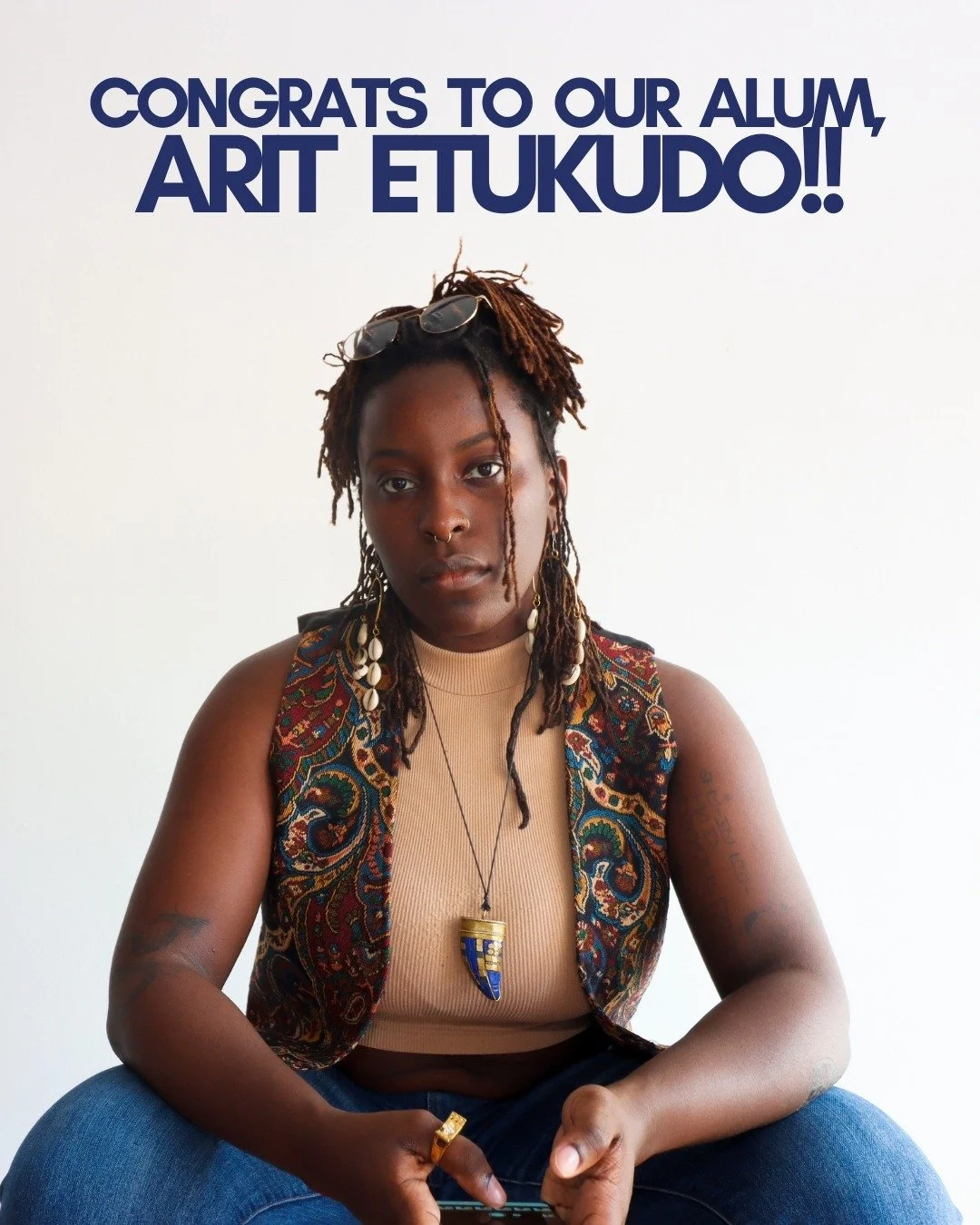We are thrilled to woot and toot our alum, Arit Etukudo!

Arit was awarded $10,000 from the Grit Fund  for an immersive multidisciplinary installation exhibition exploring grief, loss, memory, and ancestral archiving.  Her project features a multidis