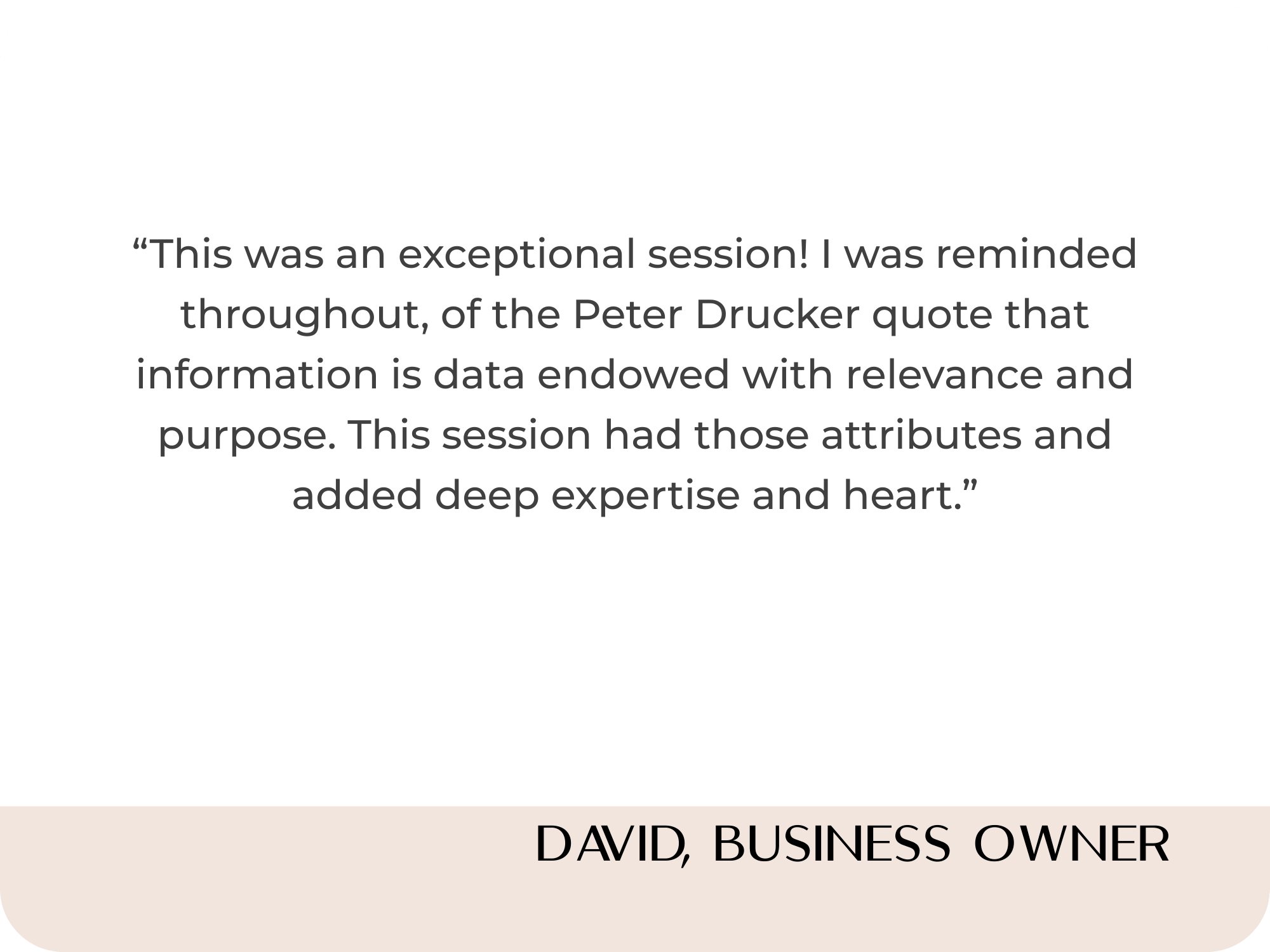 Dr  Selena Fisk corporate testimonial David