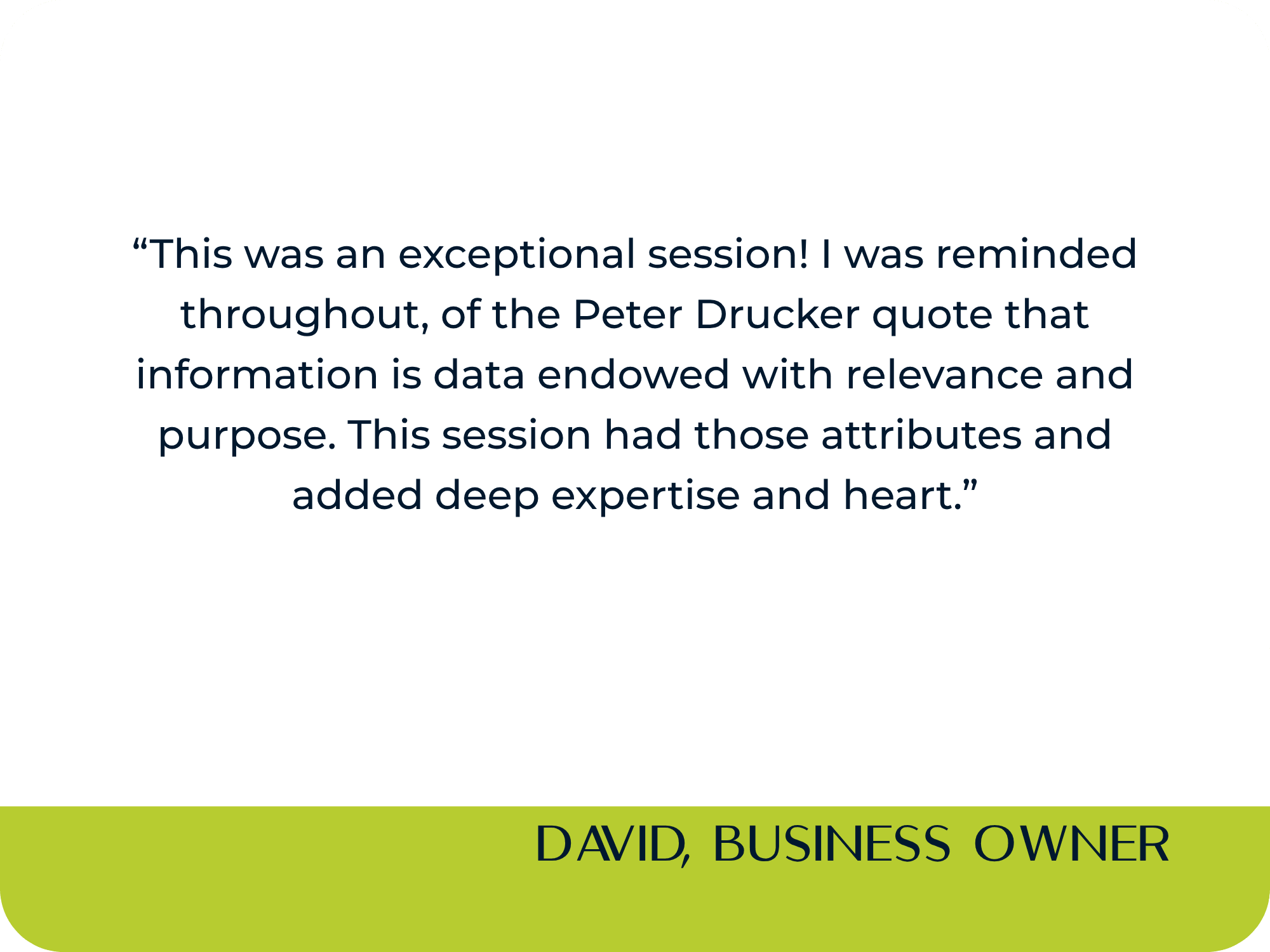 Dr  Selena Fisk corporate testimonial David