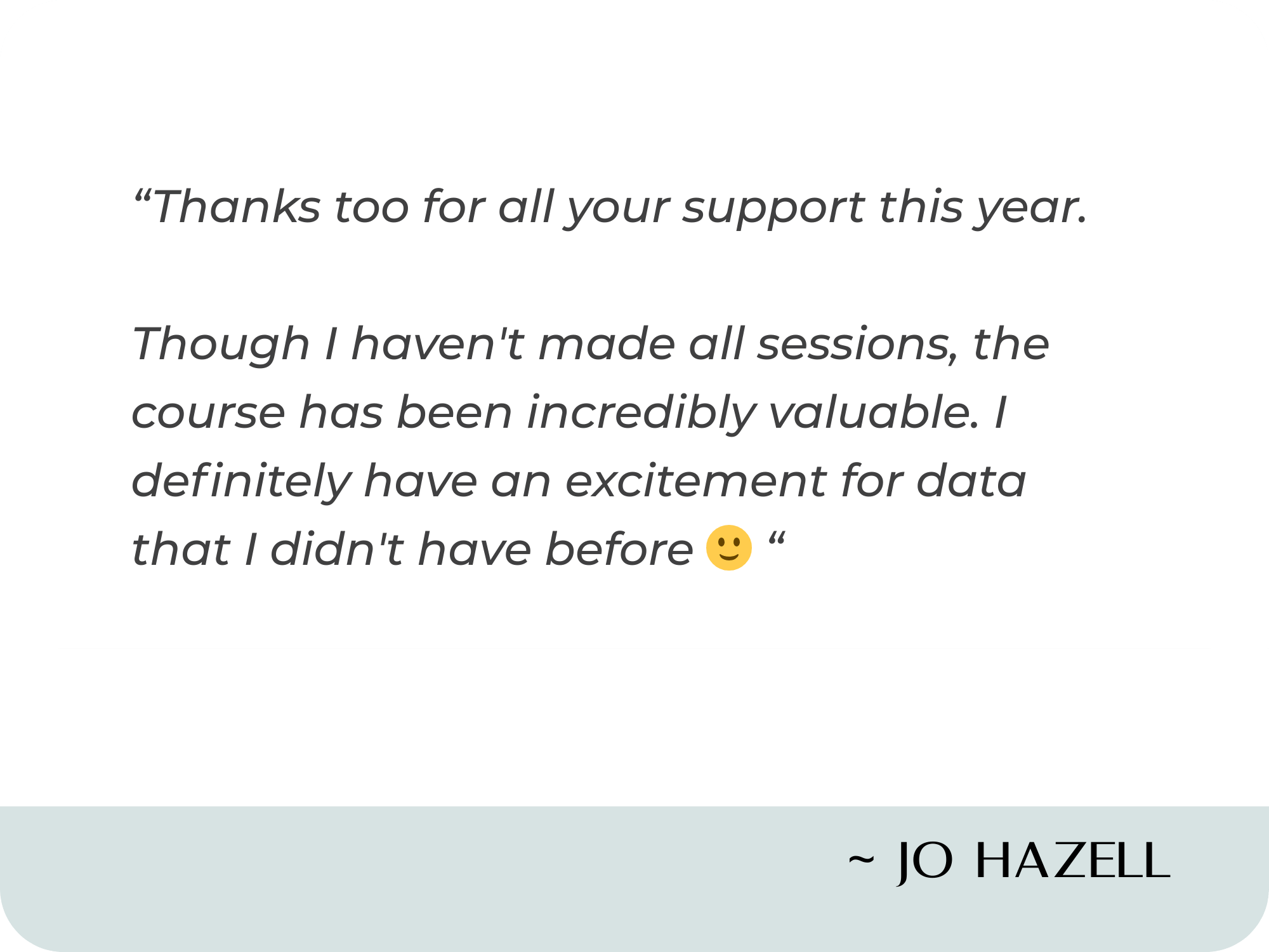 Dr Selena Fisk testimonial Jo Hazell