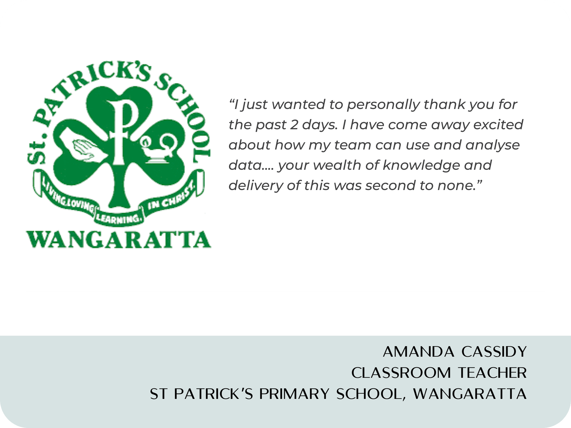 Dr Selena Fisk testimonial St Patrick's Wangaratta