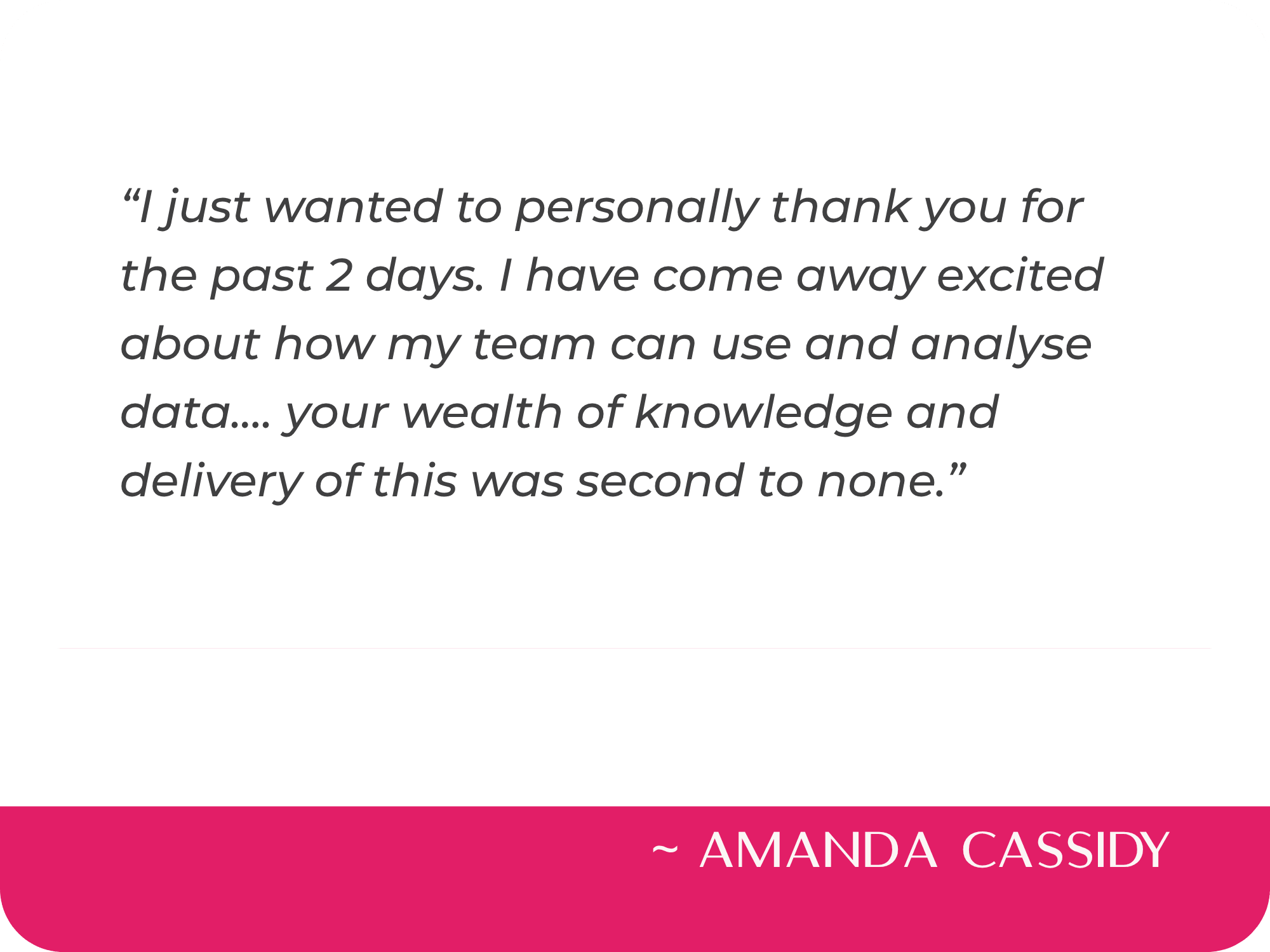 Dr Selena Fisk testimonial Amanda Cassidy