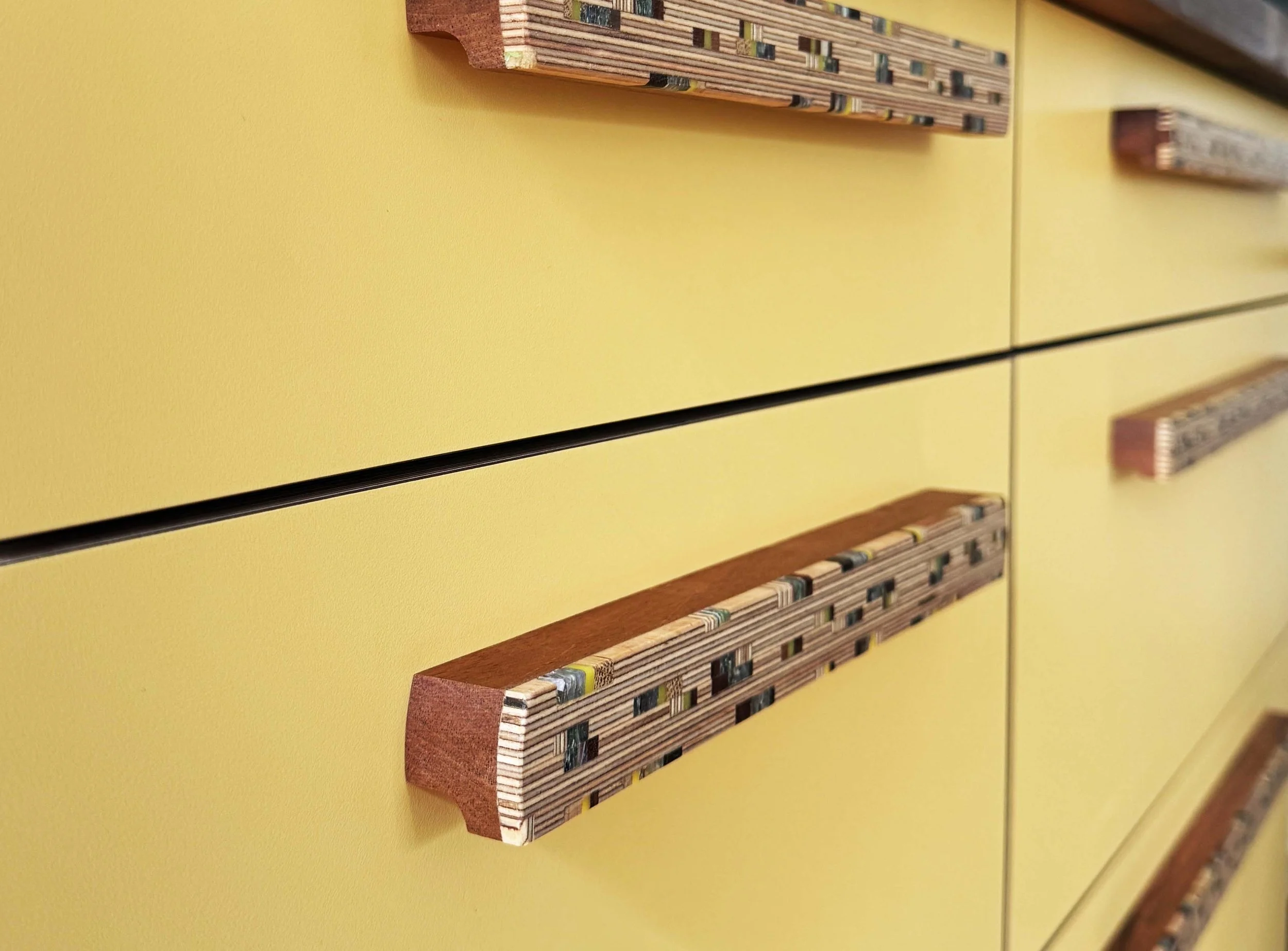 Modern Marquetry Kitchen Handles