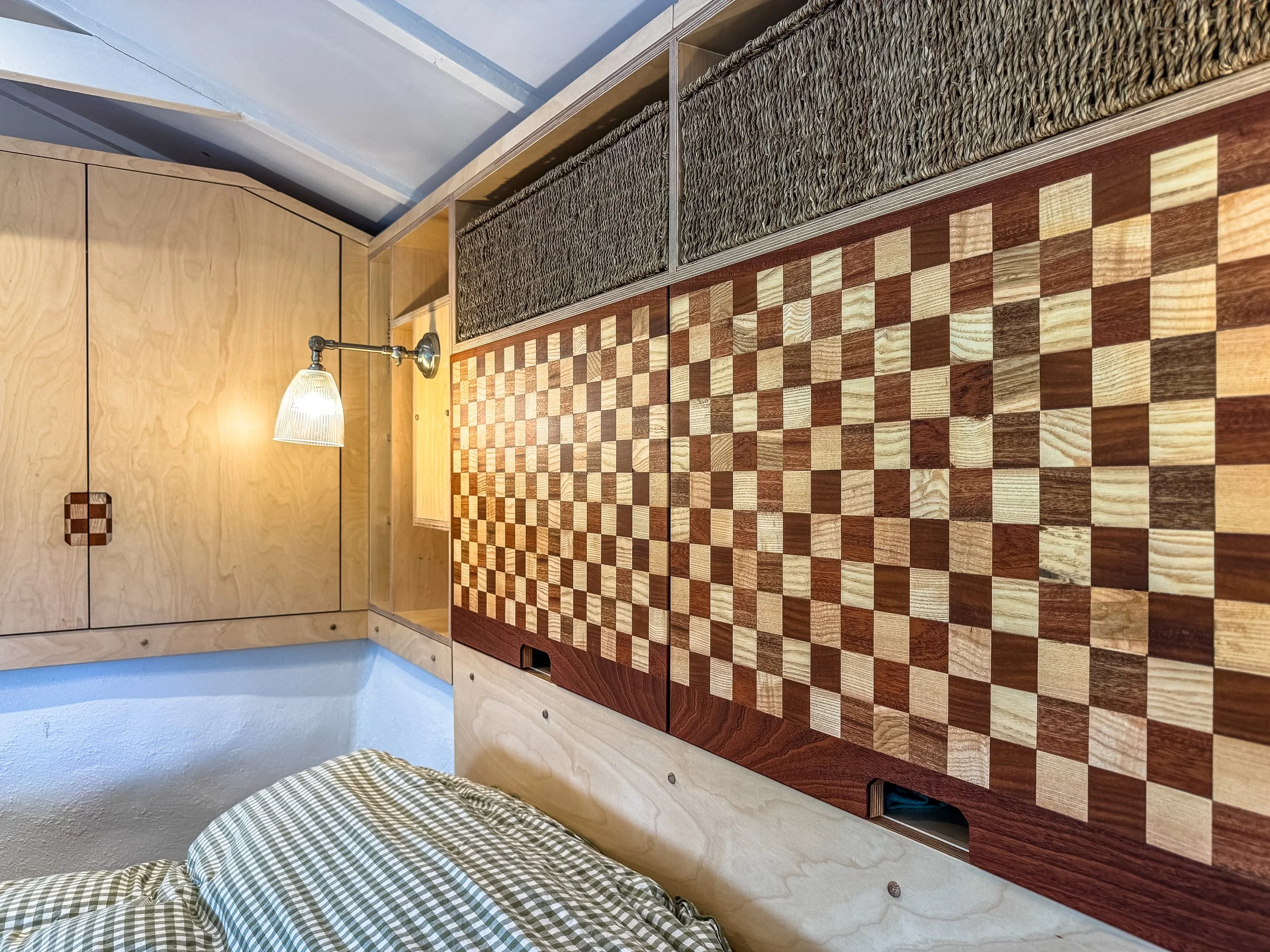 Checkerboard Headboard Wardrobe