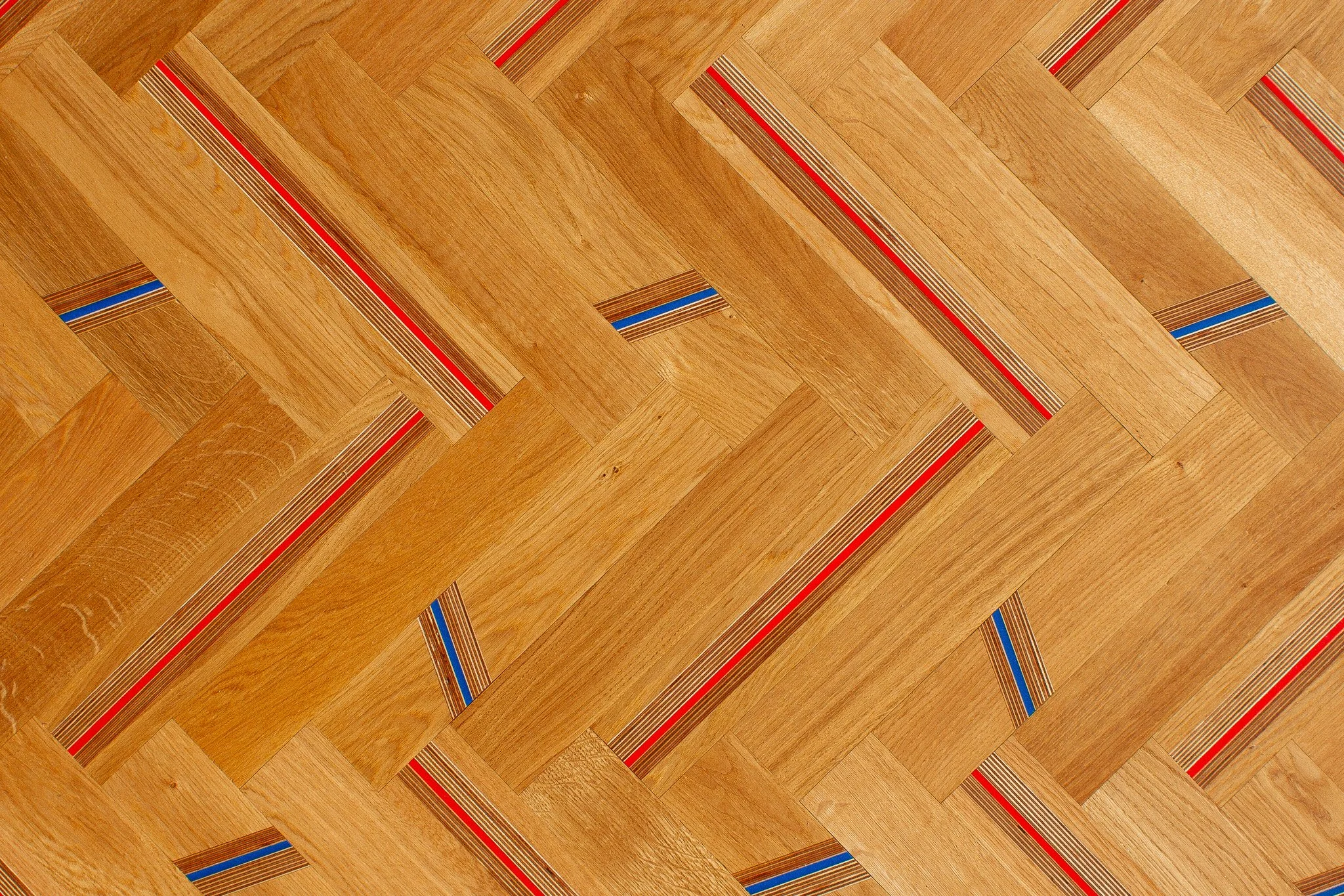 Reclaimed gymnasium flooring, Stratum Style