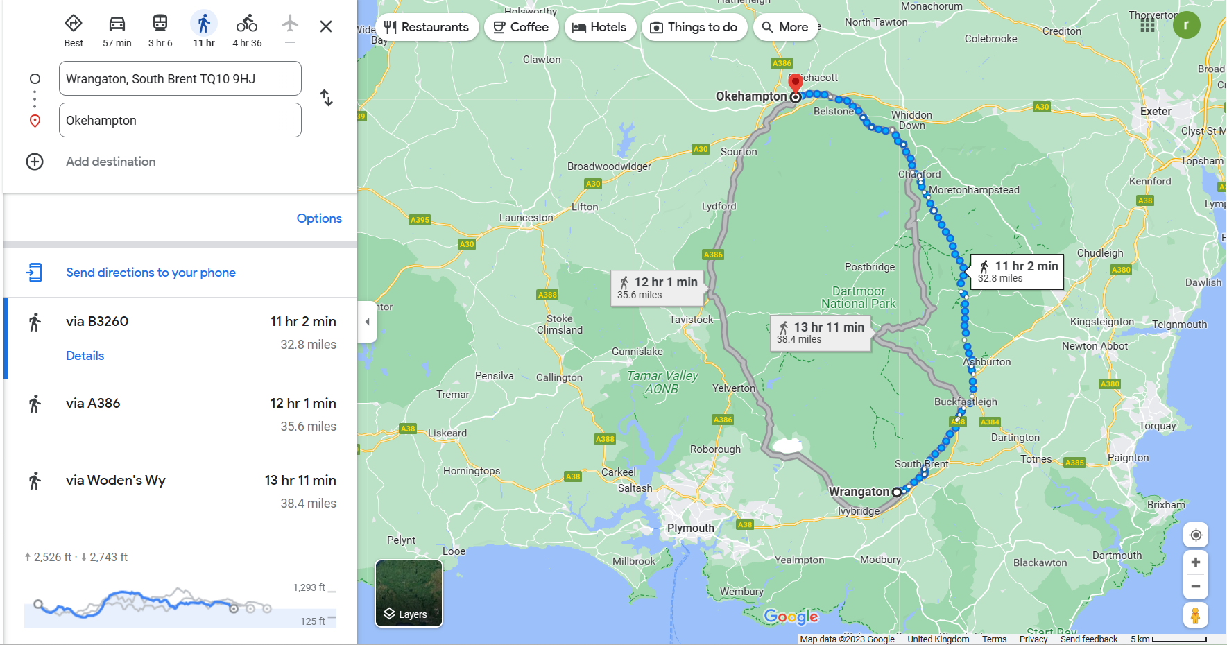 Maps of Dartmoor and misguided hiking