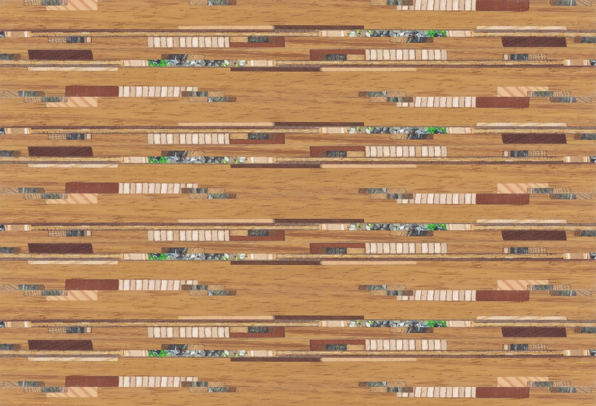 A digital artwork featuring horizontal lines with various wood and marble textures, arranged in a striped pattern.