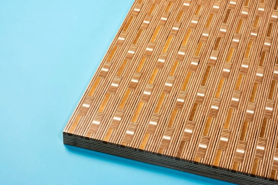 THREAD - Reclaimed timber and plywood offcut substrate threaded with recycled plastic