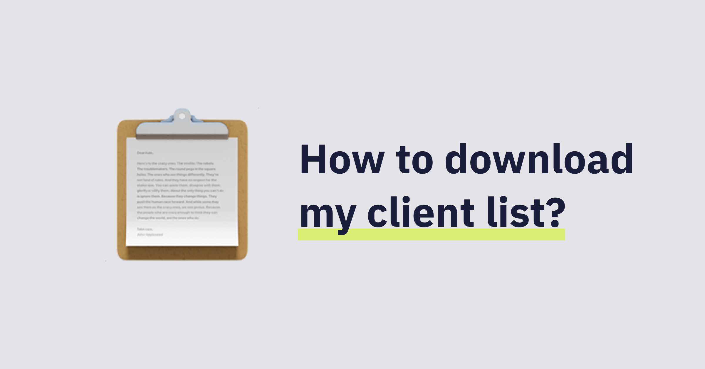 How to download or export my client list from practice manager tools