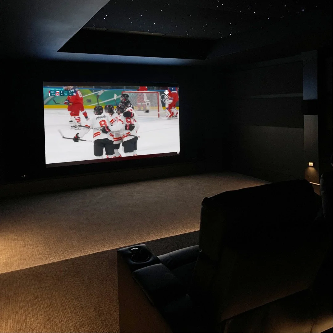 This Family Day weekened we hope you get a chance to watch some of our Olympic Athletes compete on the big screen

We only wish we were able to enjoy it on this amazing 160&rdquo; screen in this fabulous home theatre. 👀👀

Happy Family Day Weekend f