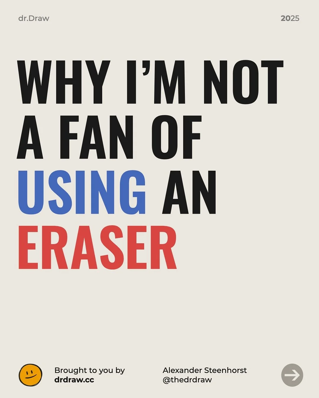 Let&rsquo;s embrace our experiments - failures and all! Now that we&rsquo;ve got AI to compete with it becomes more and more important to leave those mistakes in. To prove it&rsquo;s made by a human.

Plan more. Experiment more. Erase less.

#eraser 