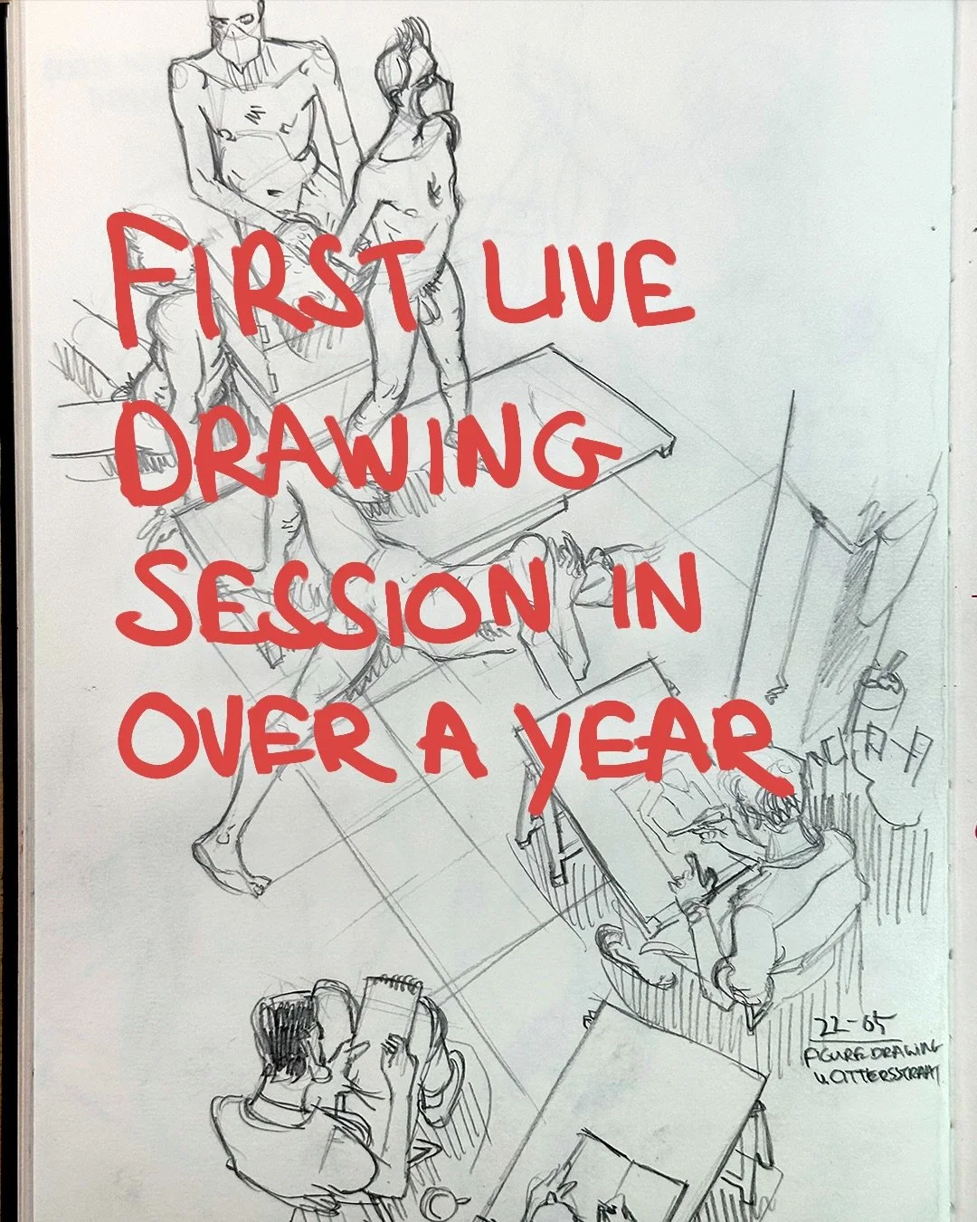 Damn what a join to do a live drawing session again. Eventually drew this one where I changed the camera angle. Some of the poses are imagined, can you guess which ones are?

Reveal is tomorrow.

#drawing #figuredrawing #perspective #pencilart #drawi