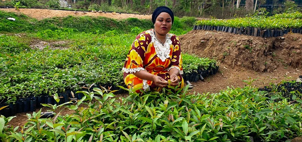 Saumu Salimu in her nursery