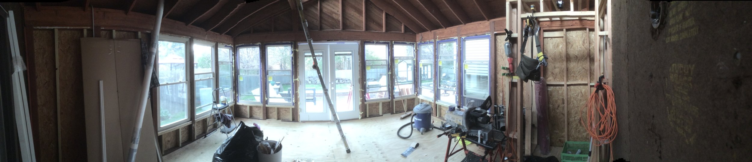 New windows & door hung.