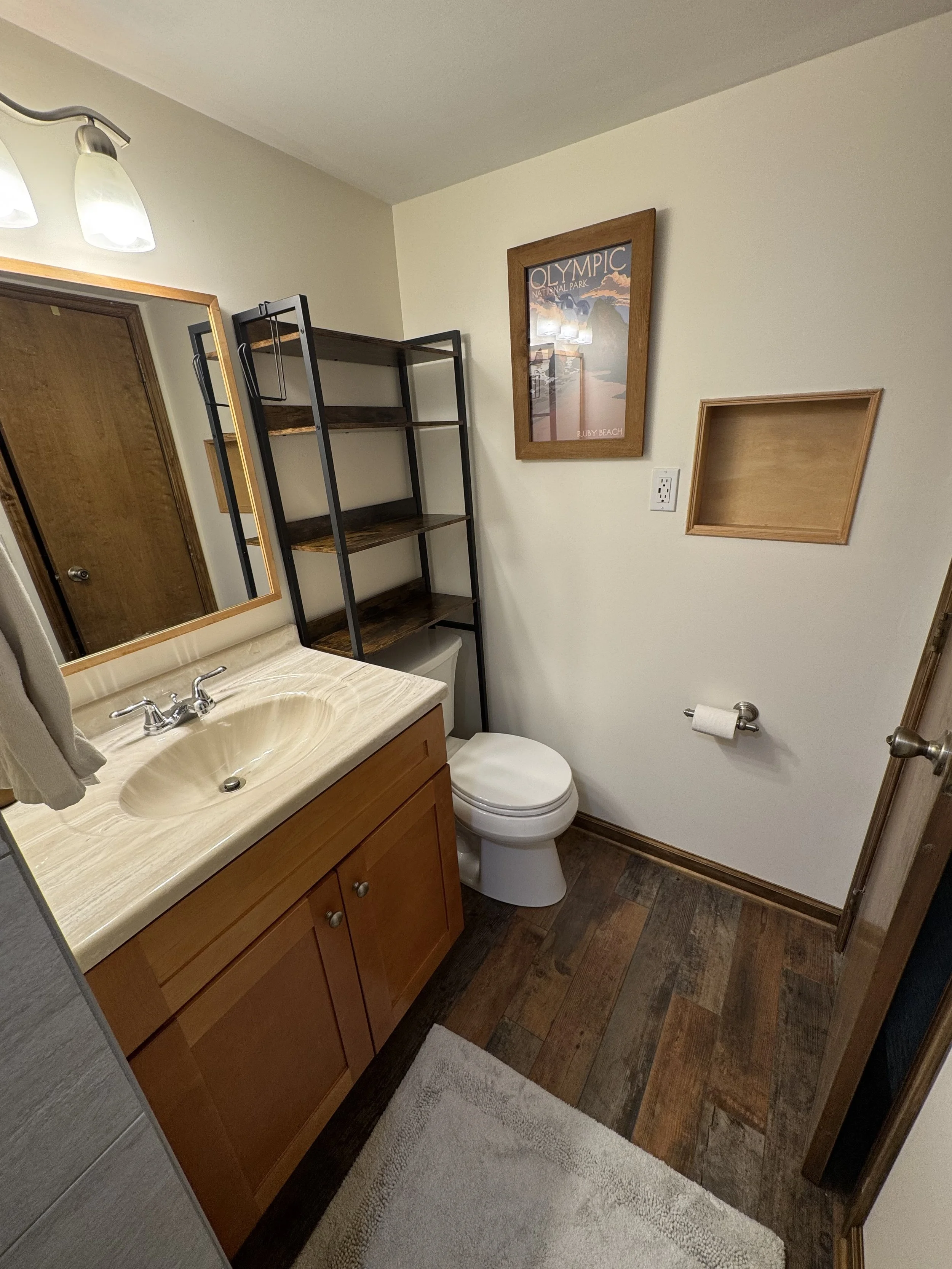 Completed - view from shower.