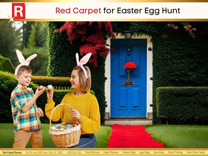 Red Carpet for Easter Egg Hunt