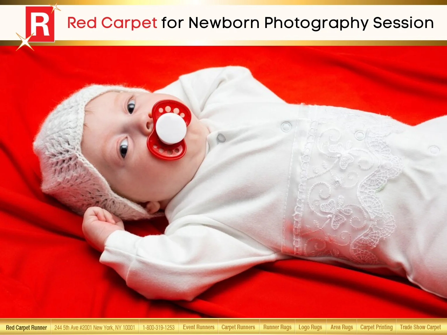 Red Carpet for Newborn Photography Session