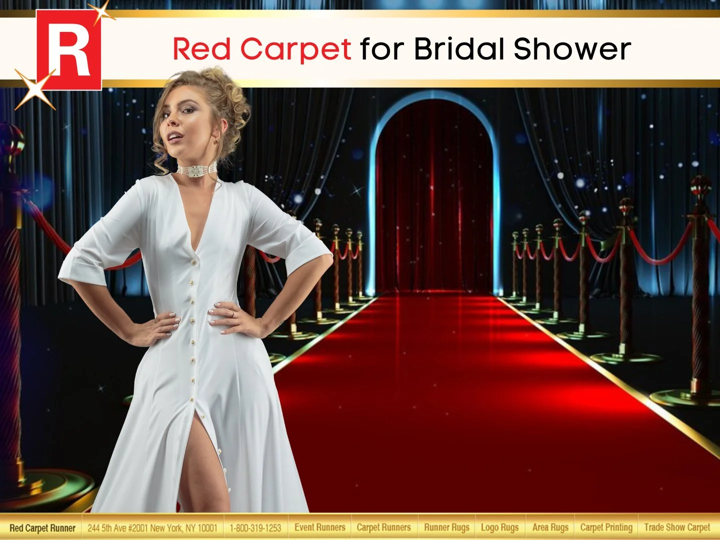 Red Carpet for Bridal Shower