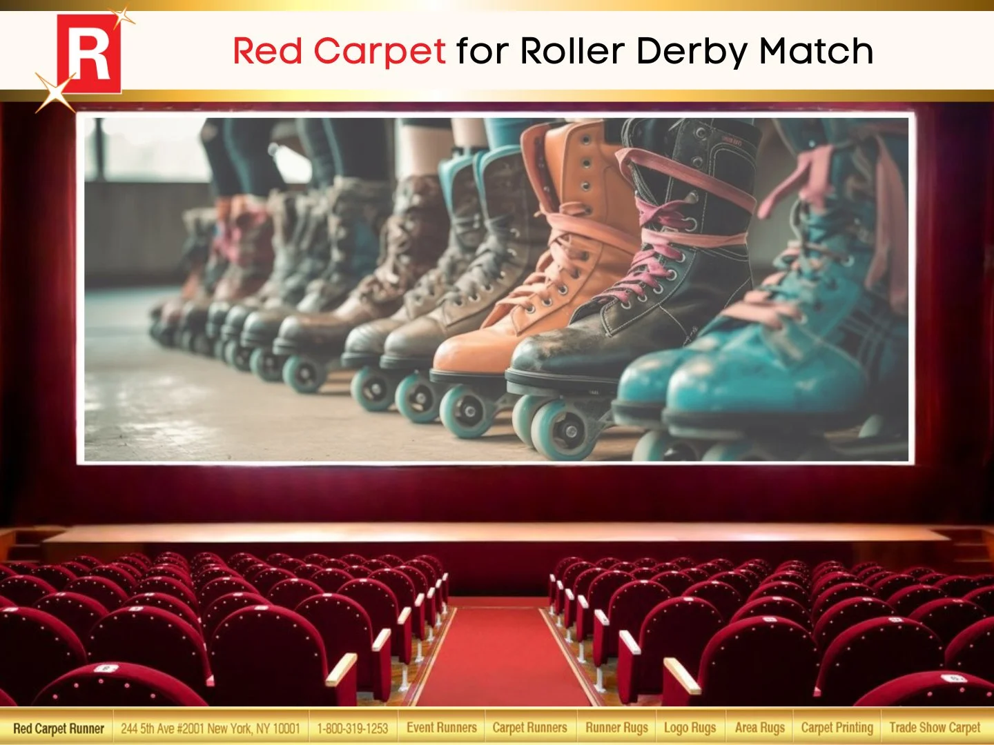 Red Carpet for Roller Derby Match