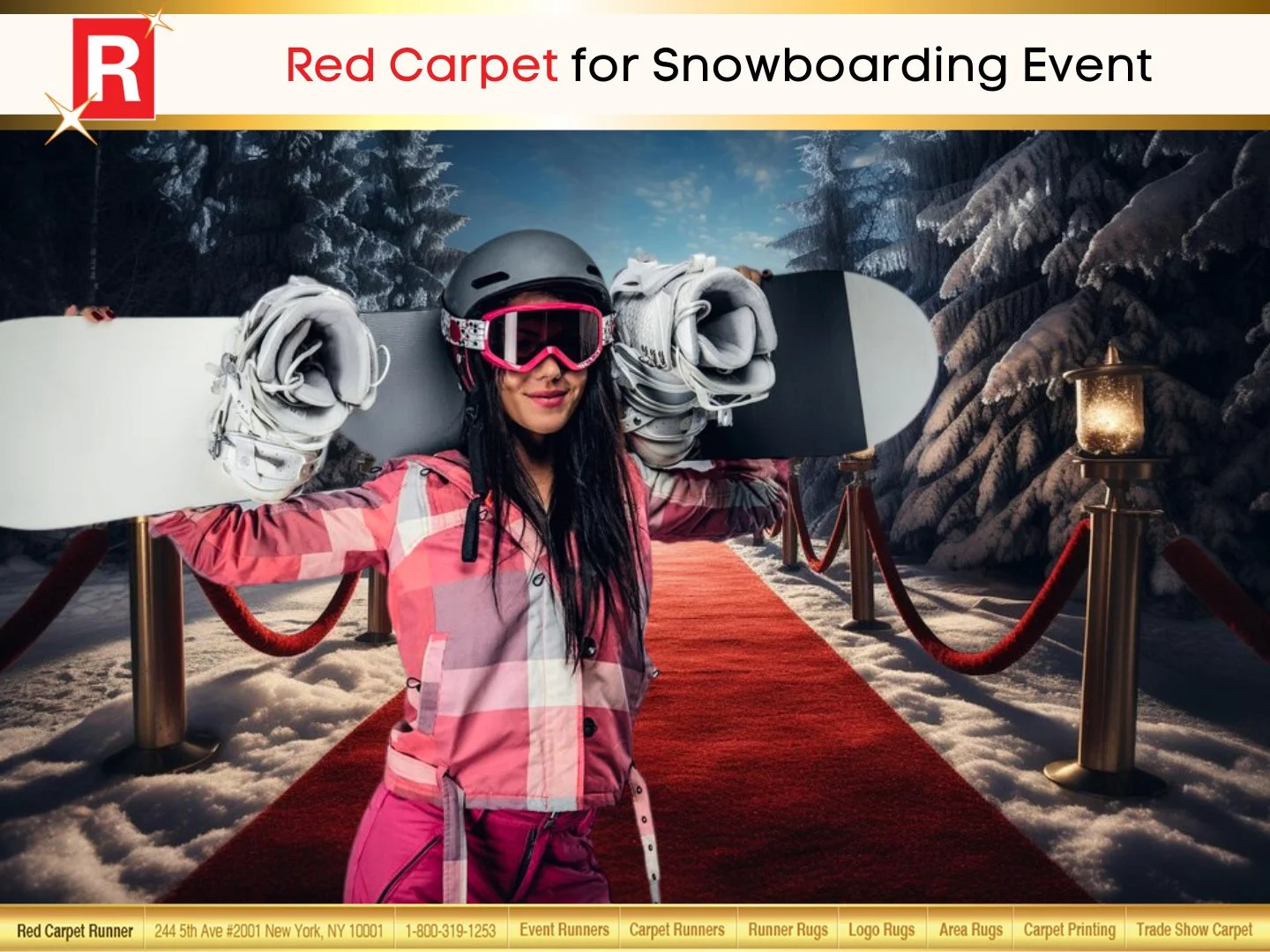 Red Carpet for Snowboarding Event